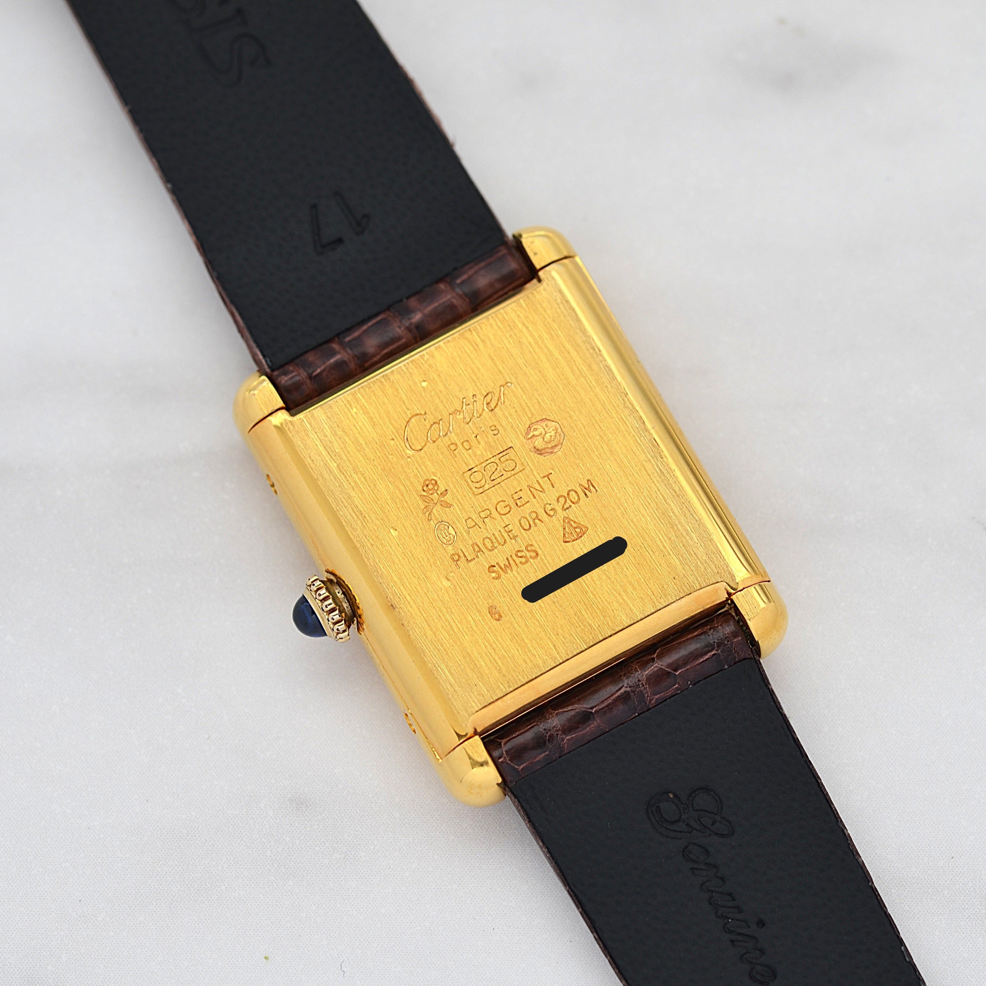 【Cartier】カルティエ マストタンクLM アイボリーローマ 手巻き 純正尾錠付き