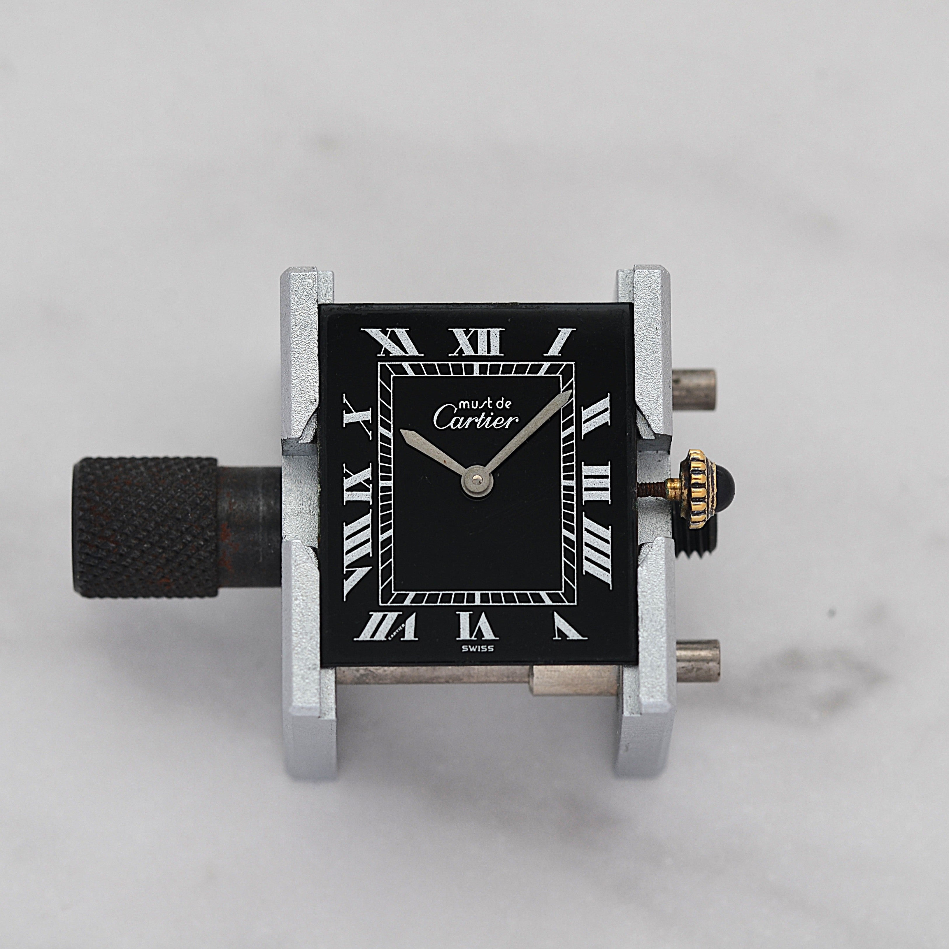 【Cartier】カルティエ マストタンクLM ブラックローマ 手巻き 純正尾錠付き