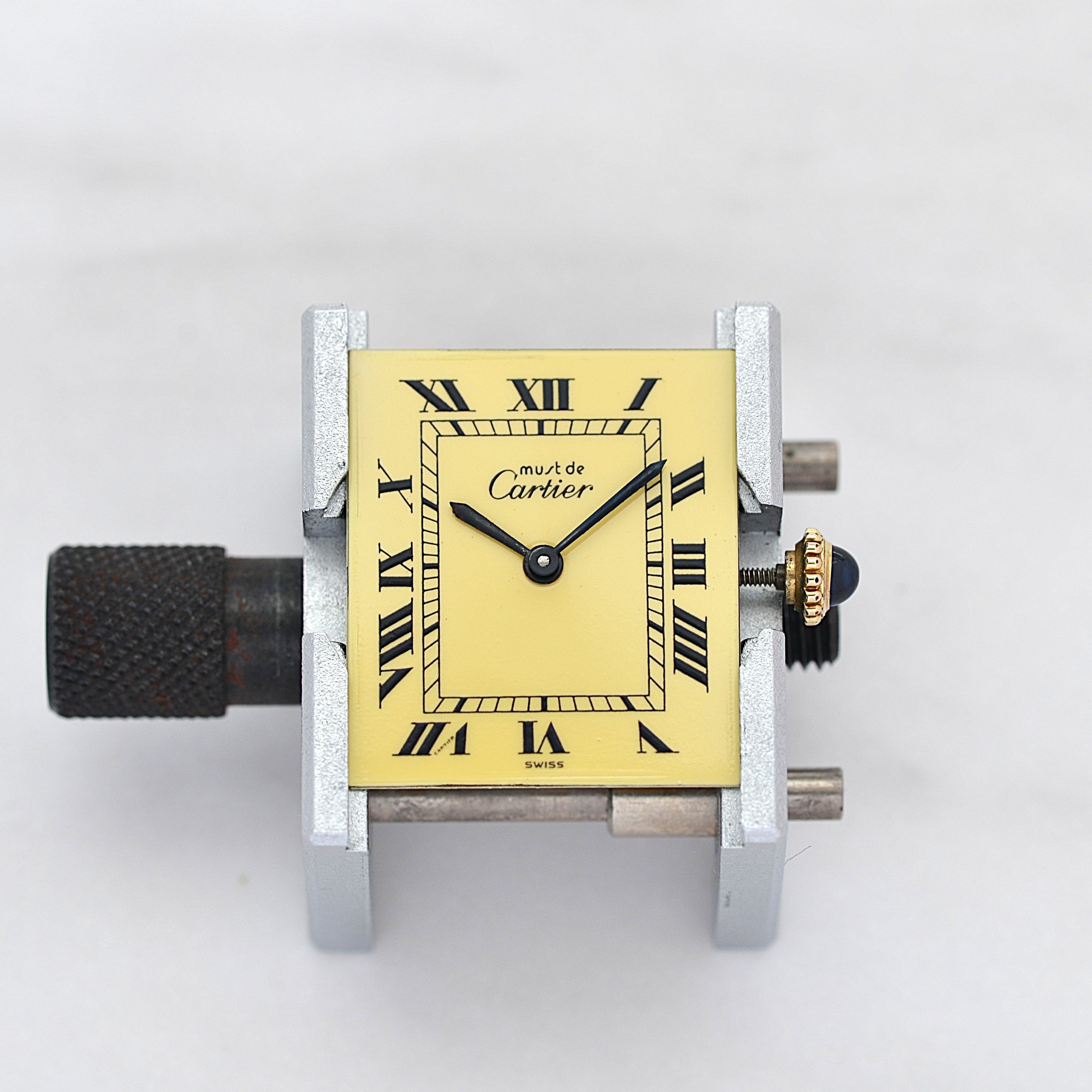 【Cartier】カルティエ マストタンクLM アイボリーローマ 手巻き 純正尾錠付き