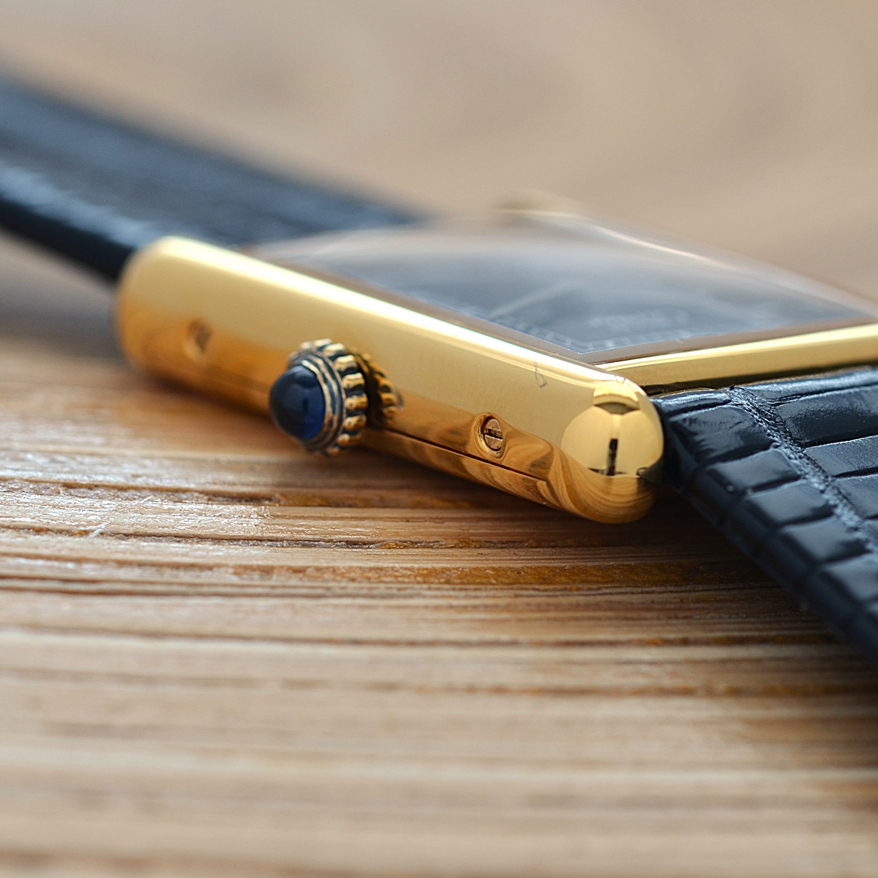 【Cartier】カルティエ マストタンクLM ブラックローマ 手巻き 純正尾錠付き