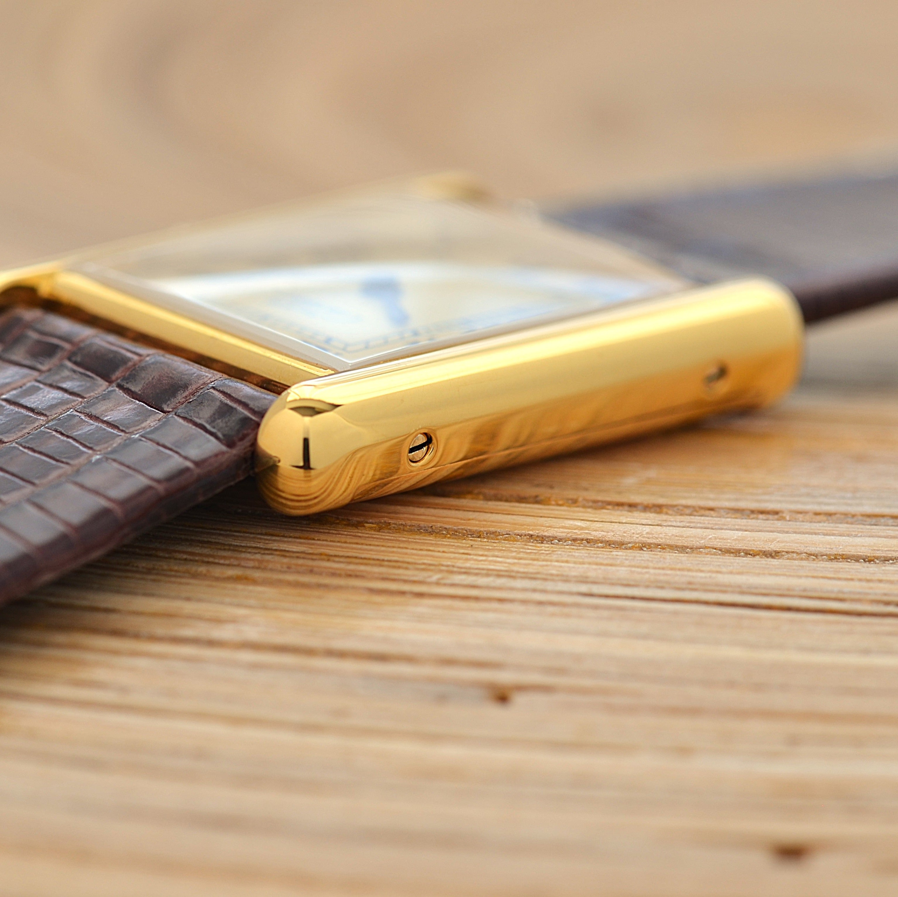 【Cartier】カルティエ マストタンクLM アイボリーローマ 手巻き 純正尾錠付き