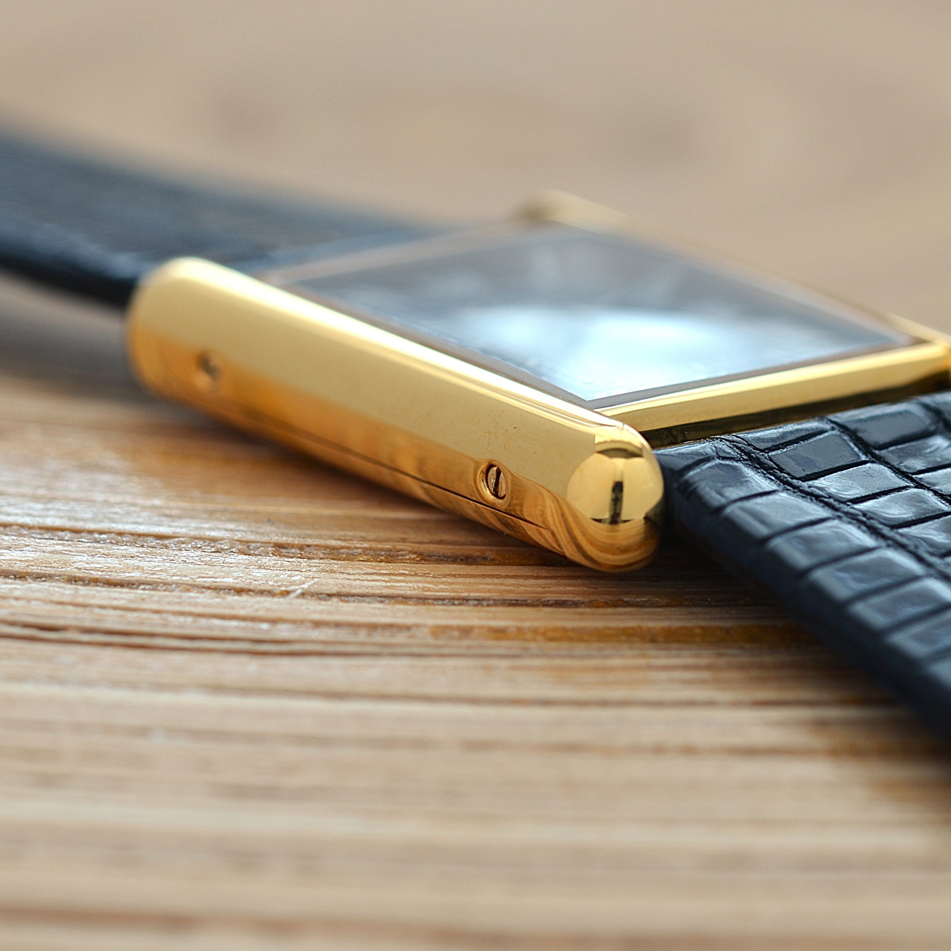 【Cartier】カルティエ マストタンクLM ブラックローマ 手巻き 純正尾錠付き