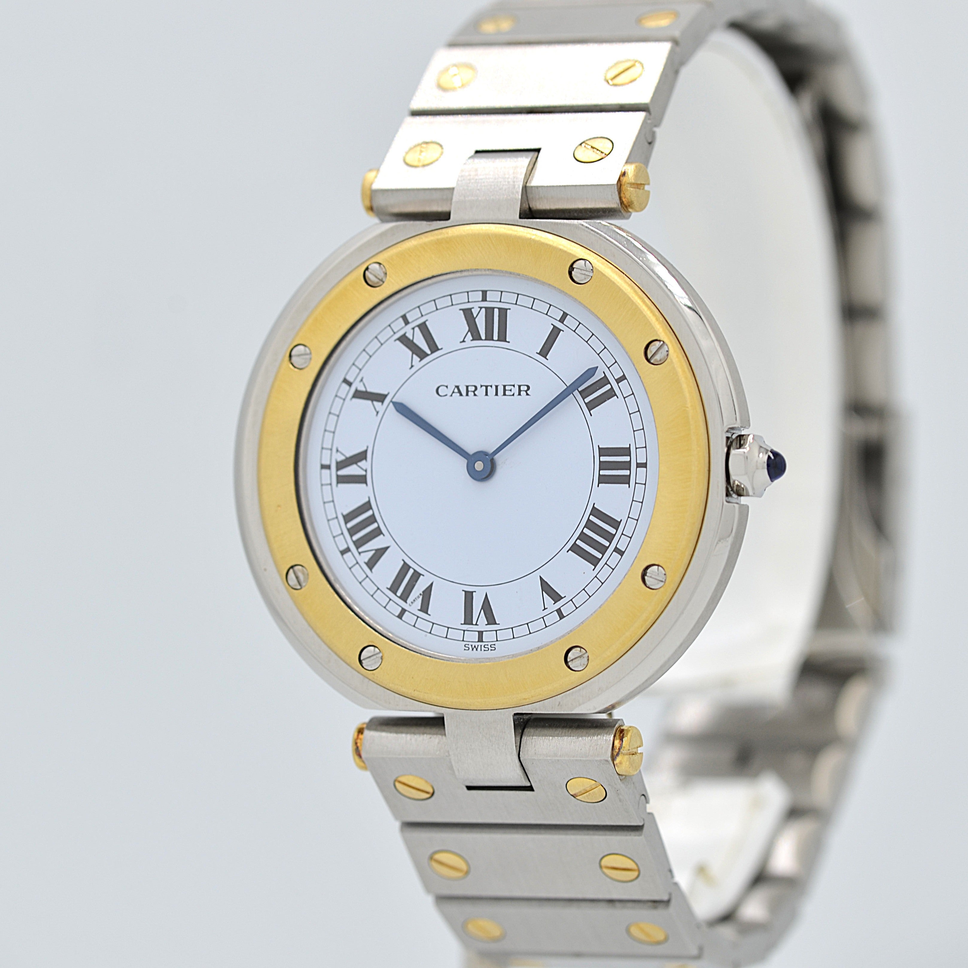 [Cartier] Cartier Santos Vendôme LM 18KYG x SS Cartier complete service completed