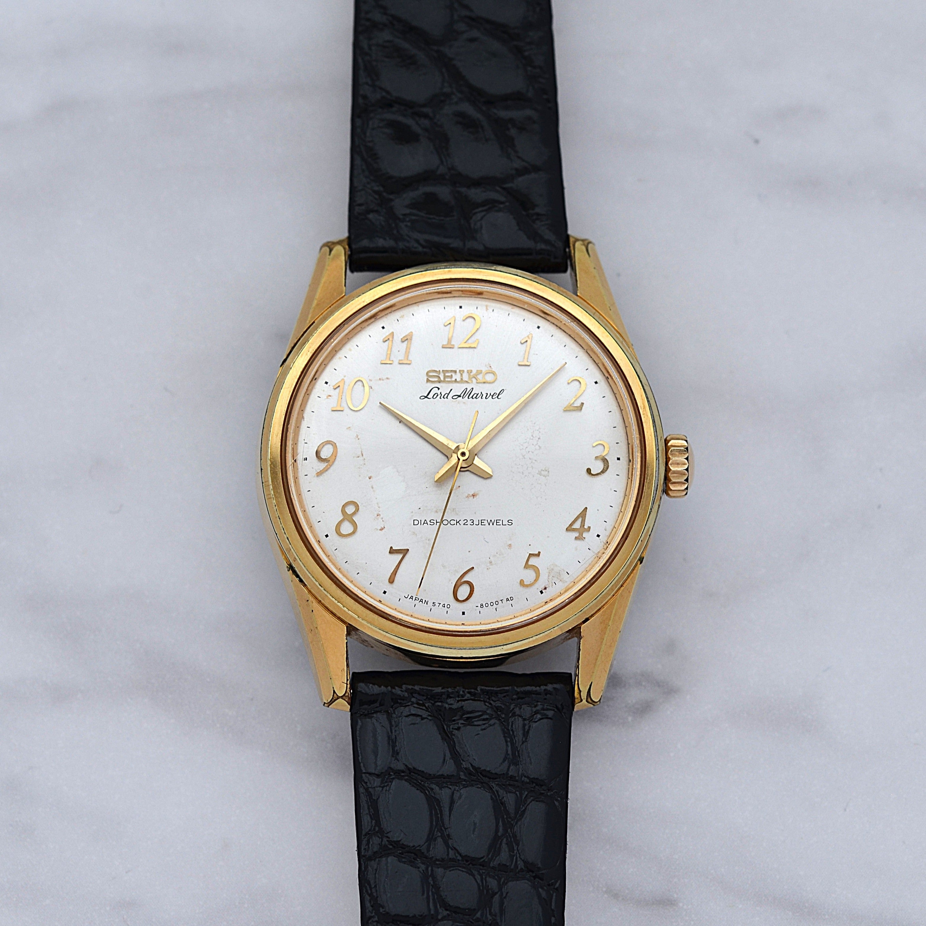 【SEIKO】セイコー ロードマーベル SGP アラビア 5740-8000 純正尾錠付き