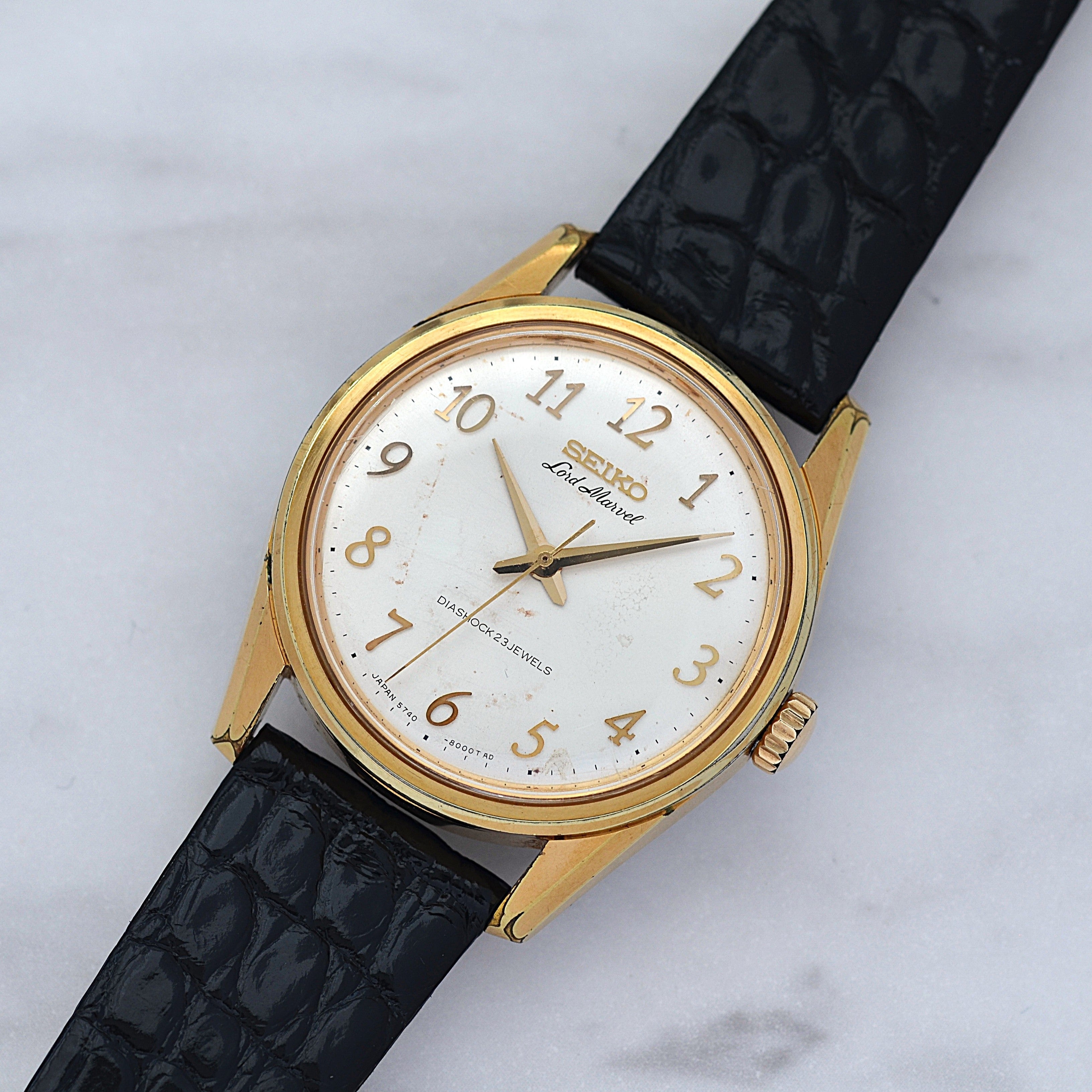 【SEIKO】セイコー ロードマーベル SGP アラビア 5740-8000 純正尾錠付き