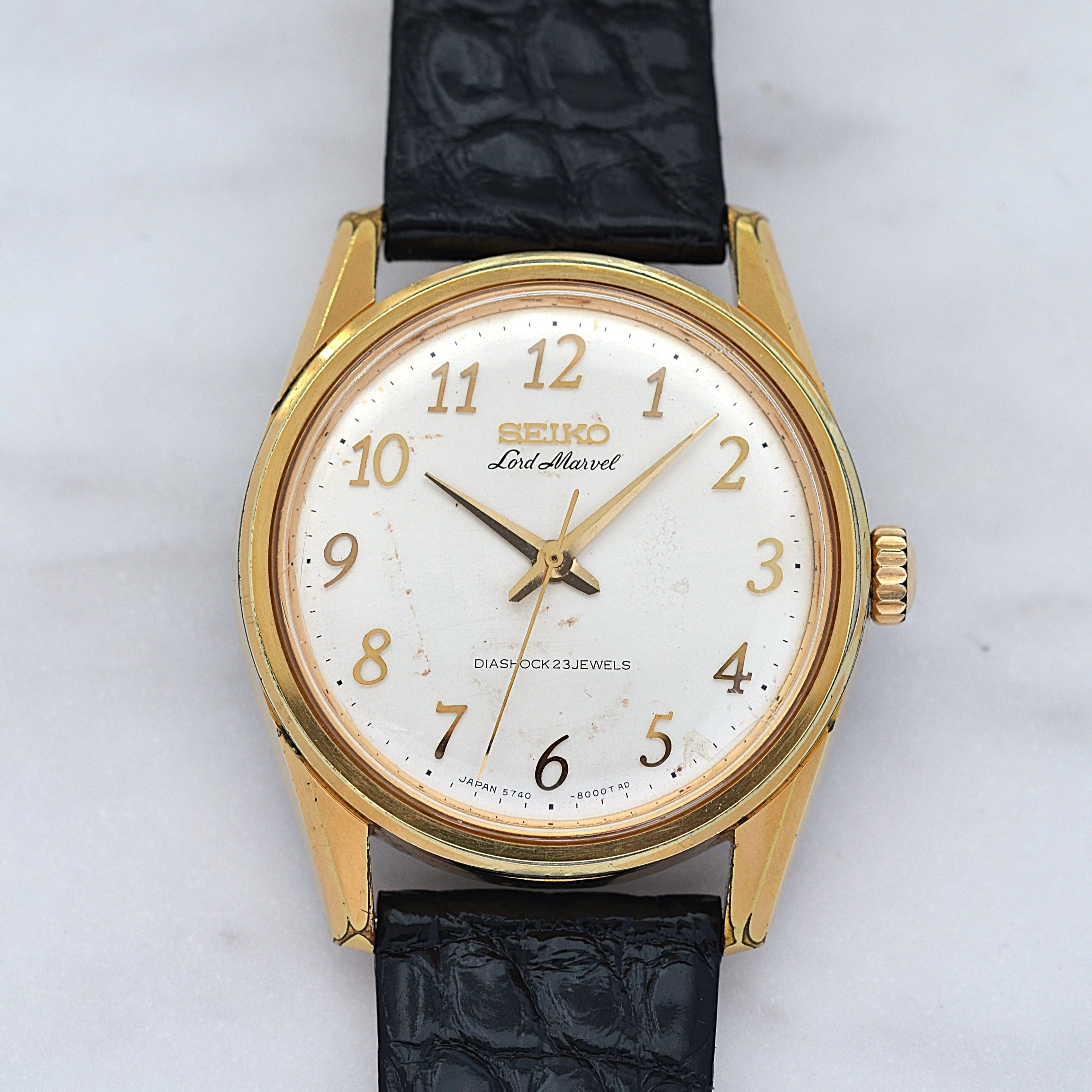 【SEIKO】セイコー ロードマーベル SGP アラビア 5740-8000 純正尾錠付き