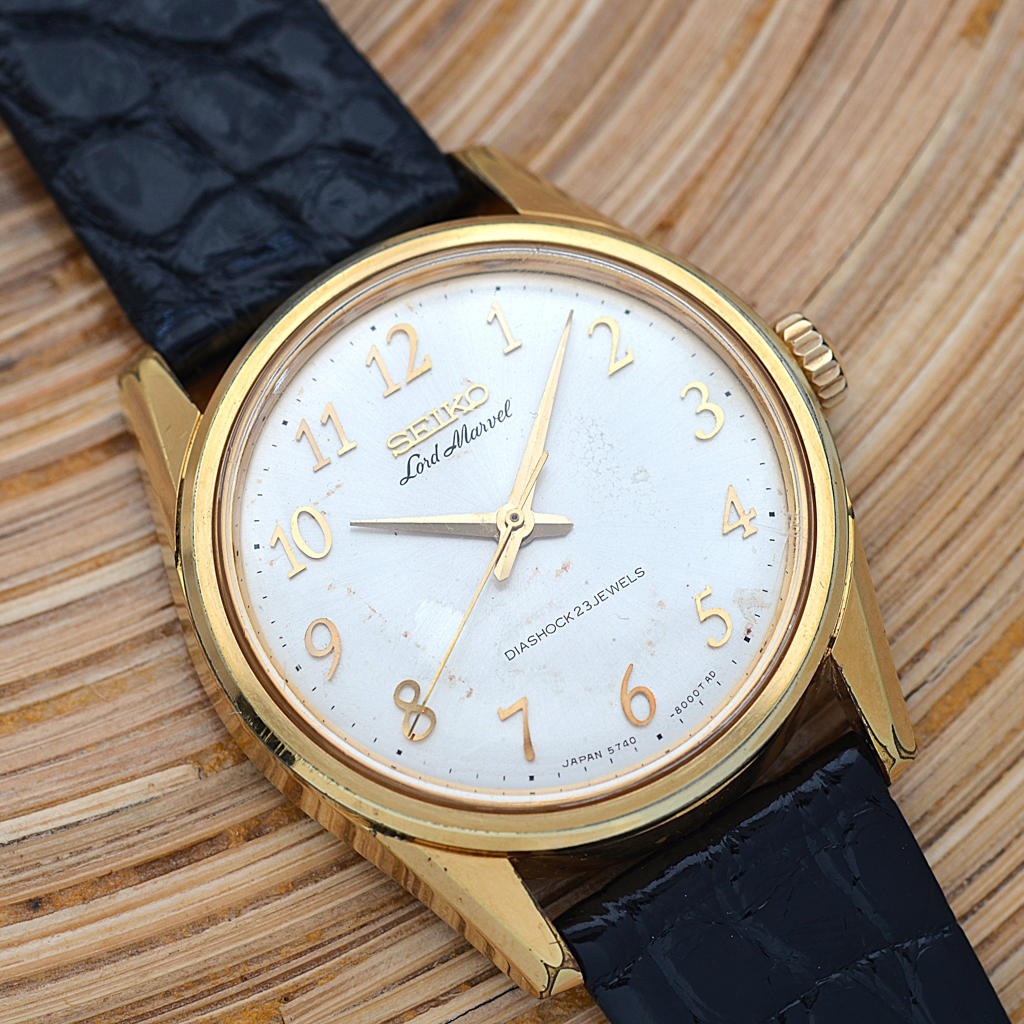 【SEIKO】セイコー ロードマーベル SGP アラビア 5740-8000 純正尾錠付き