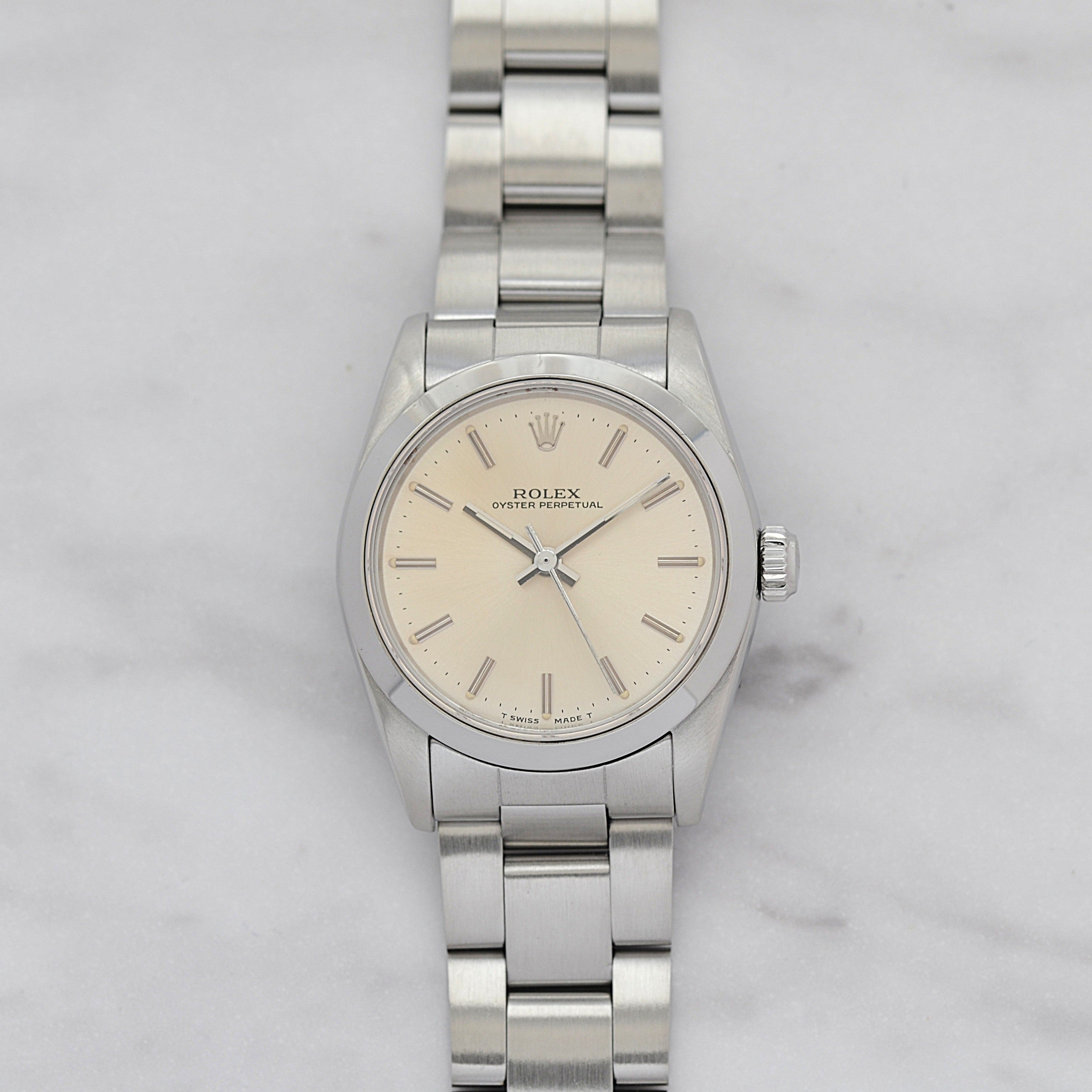 【ROLEX 】ロレックス オイスターパーペチュアル Ref.67480 Silver Boy's size 1987年製