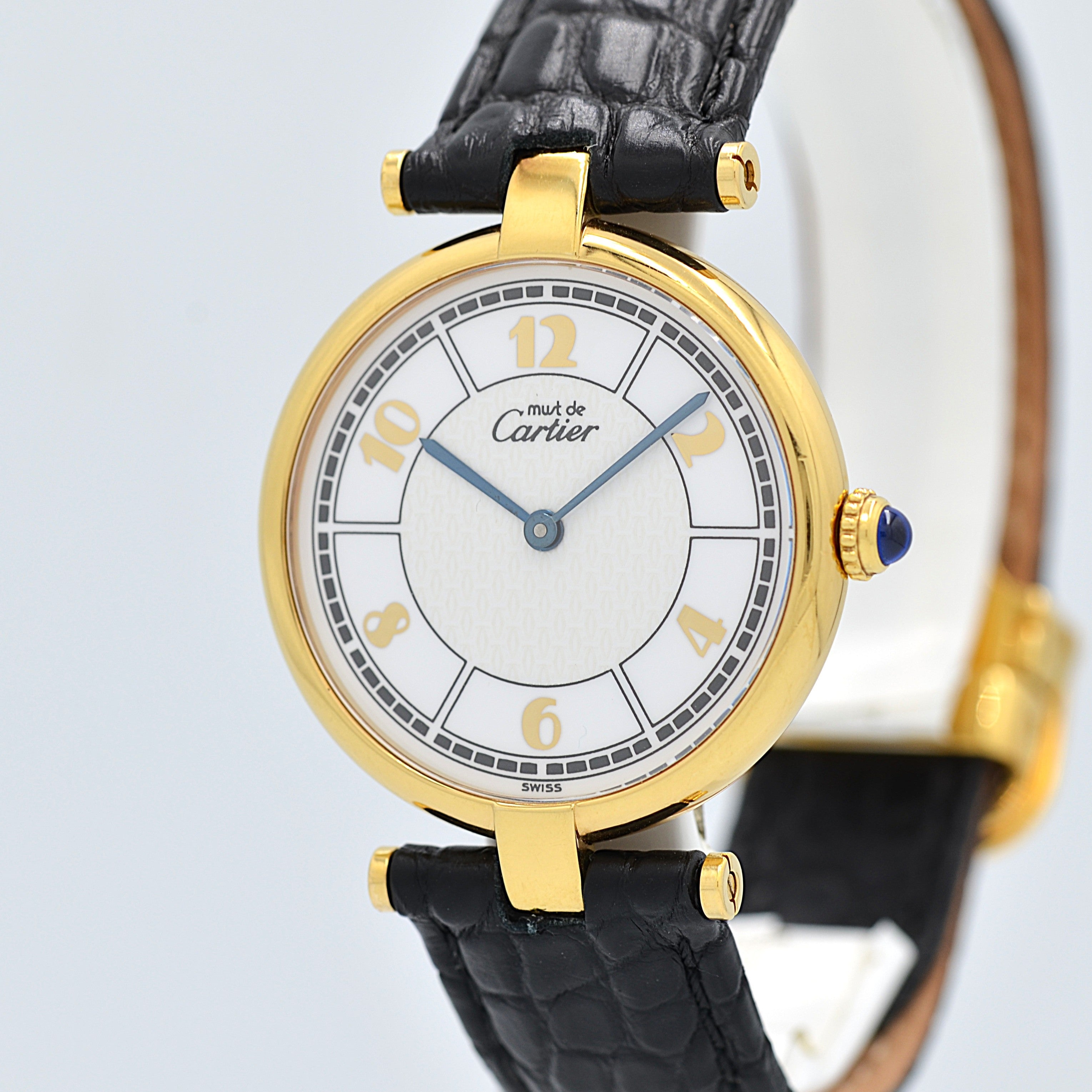 【Cartier】カルティエ マストヴァンドームLM 飛びアラビア 純正Dバックル付き