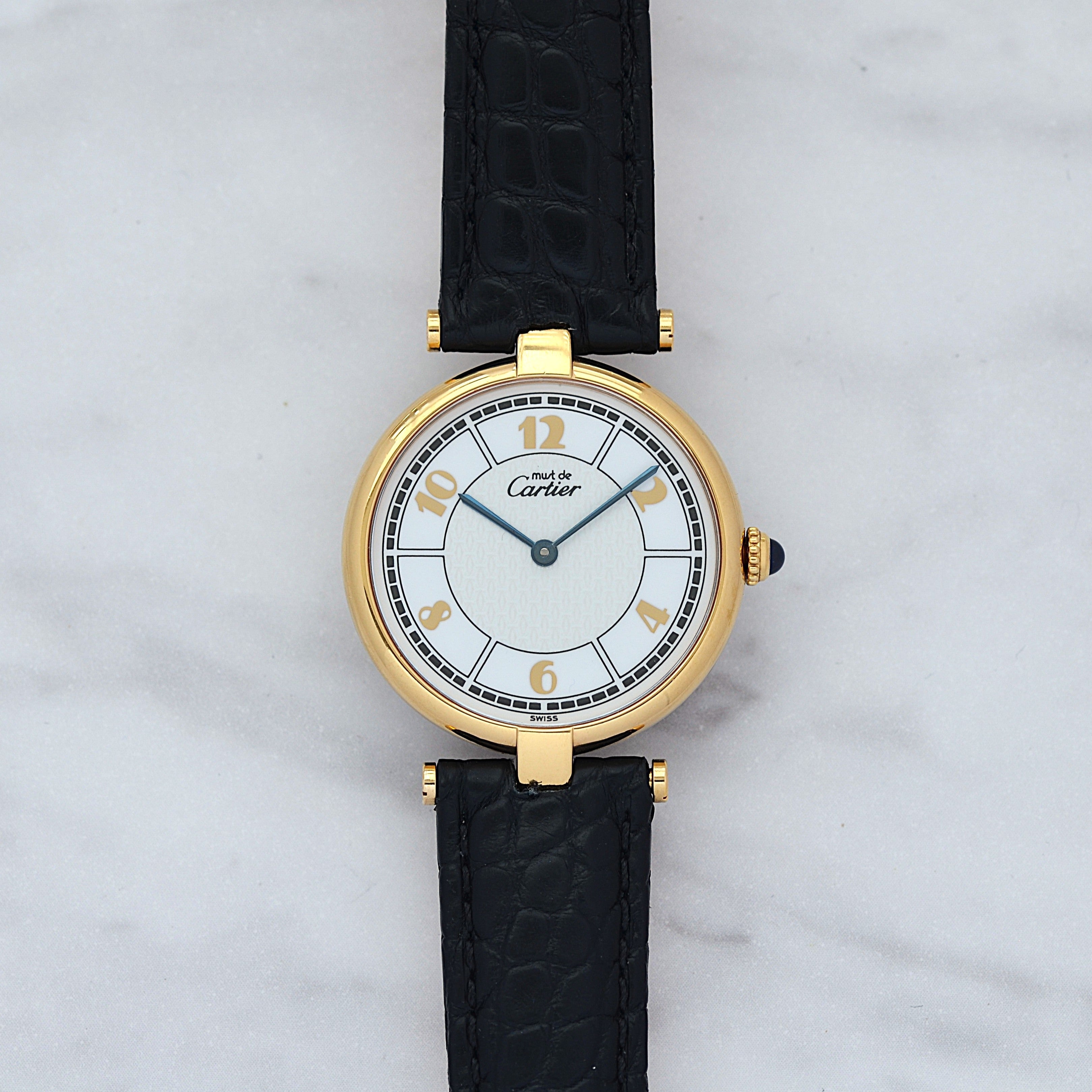 【Cartier】カルティエ マストヴァンドームLM 飛びアラビア 純正Dバックル付き