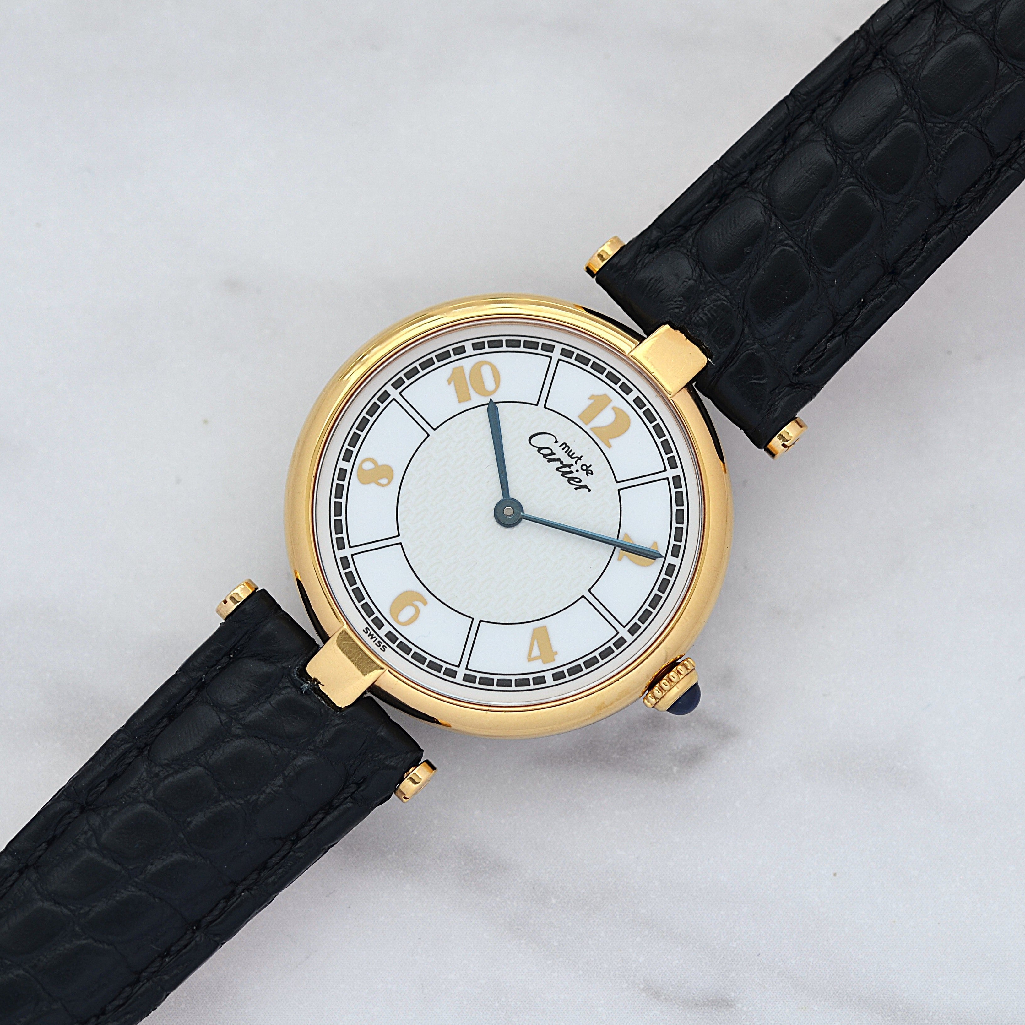 【Cartier】カルティエ マストヴァンドームLM 飛びアラビア 純正Dバックル付き