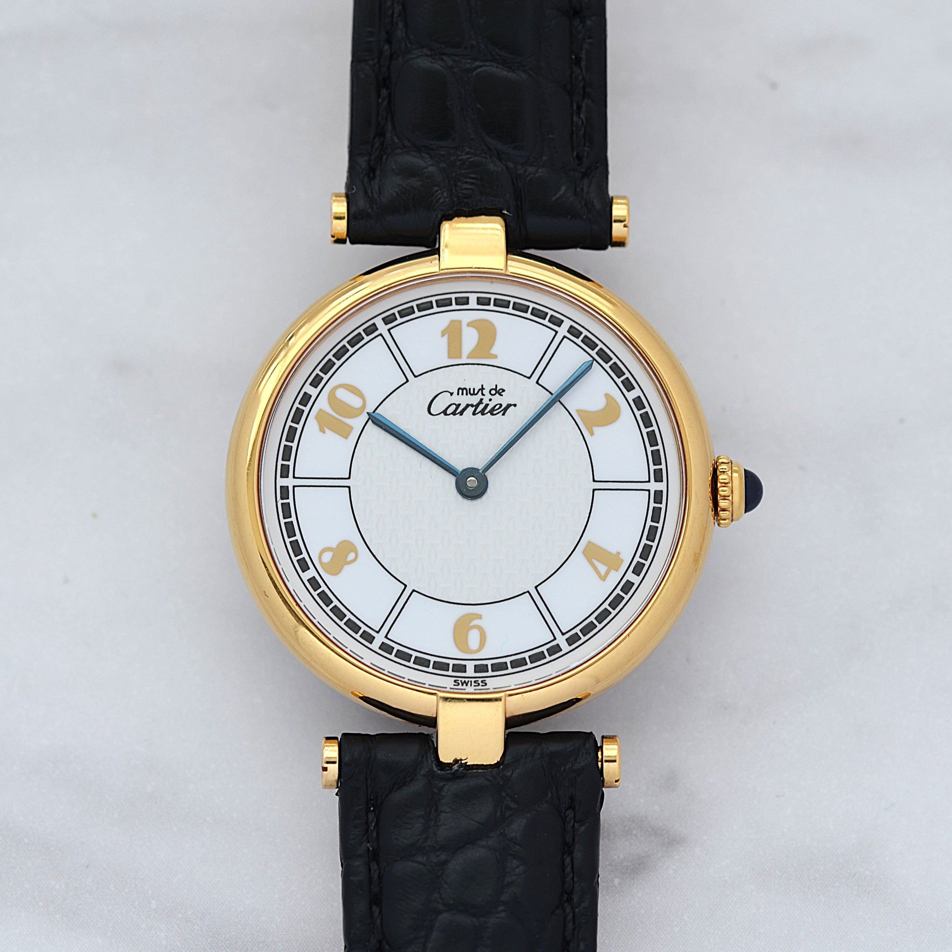 【Cartier】カルティエ マストヴァンドームLM 飛びアラビア 純正Dバックル付き