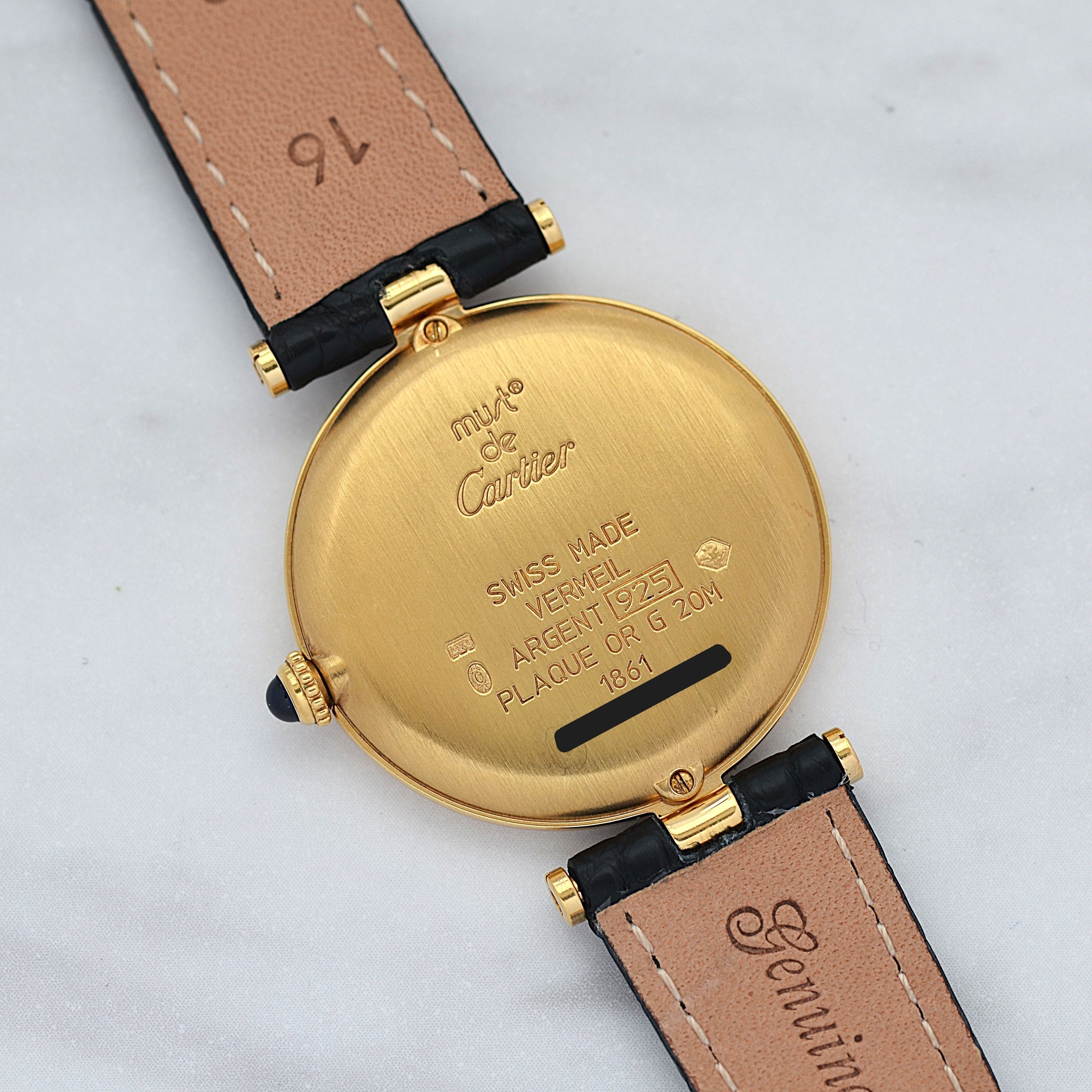 【Cartier】カルティエ マストヴァンドームLM 飛びアラビア 純正Dバックル付き