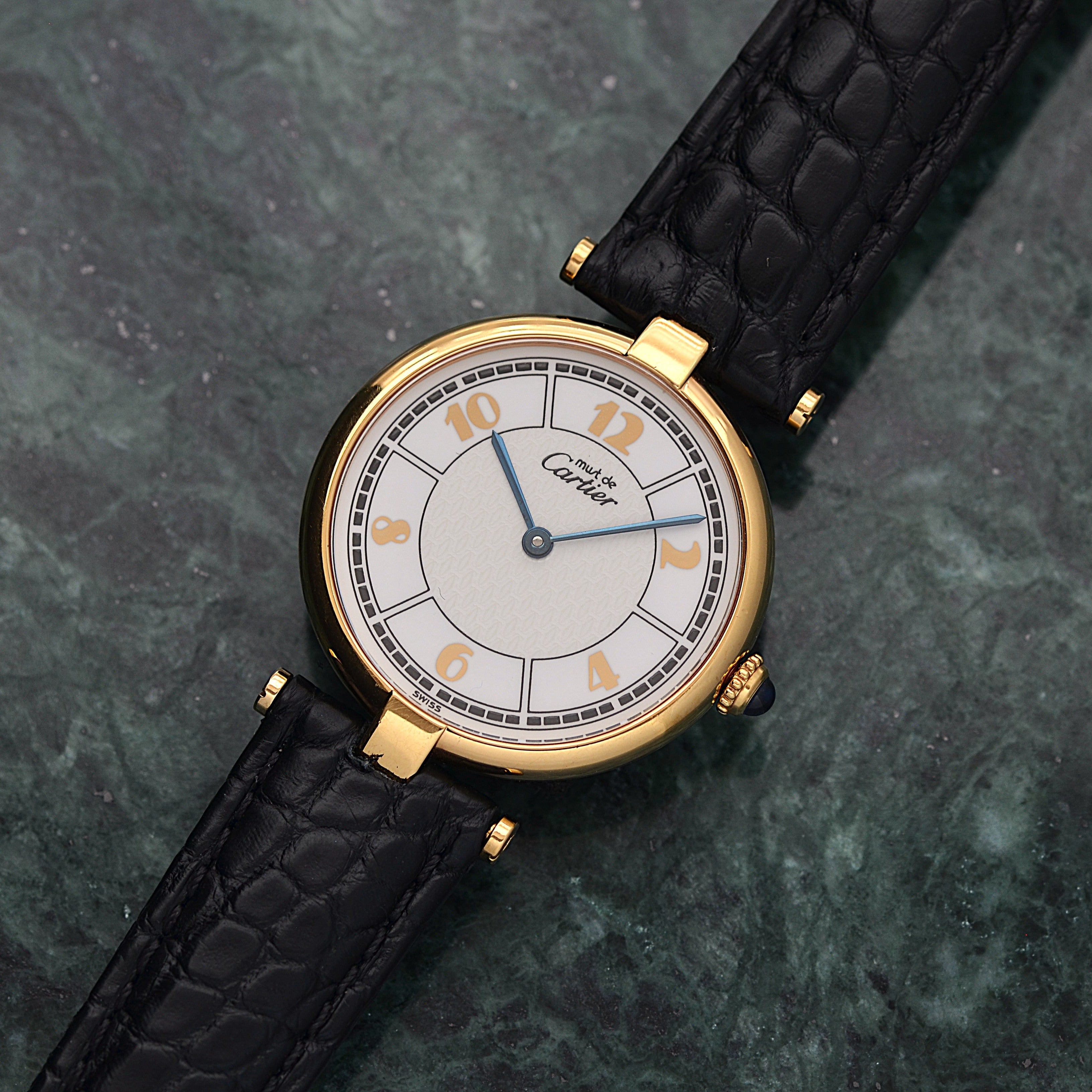 【Cartier】カルティエ マストヴァンドームLM 飛びアラビア 純正Dバックル付き