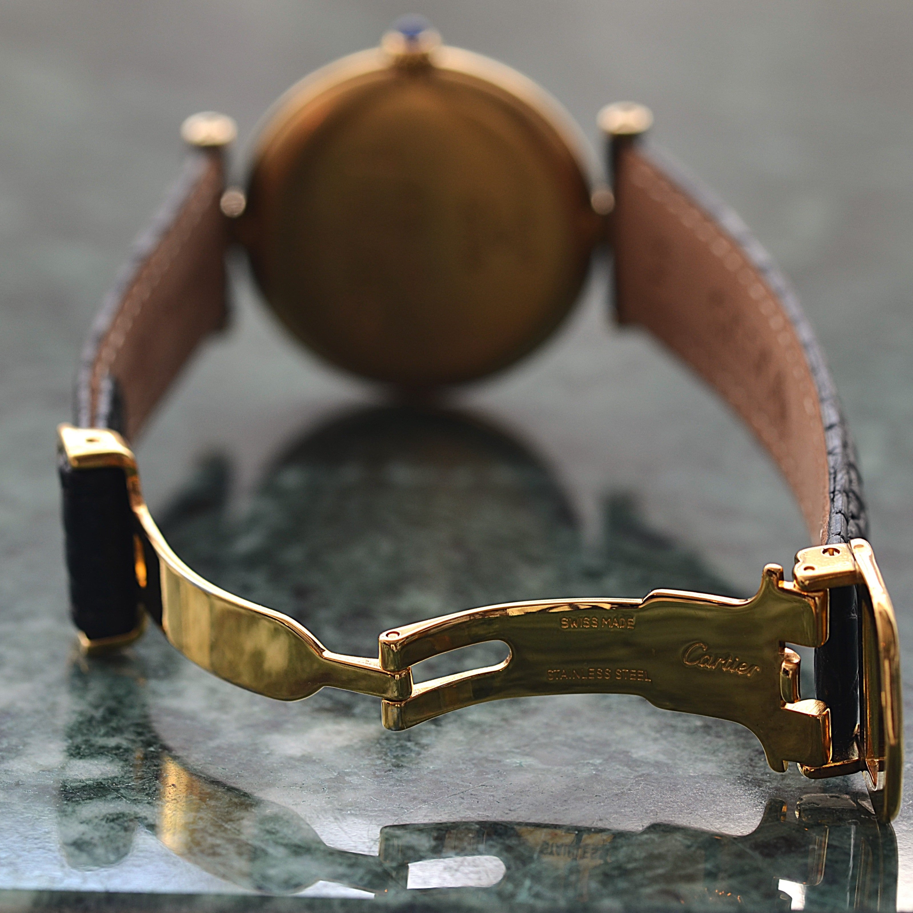 【Cartier】カルティエ マストヴァンドームLM 飛びアラビア 純正Dバックル付き