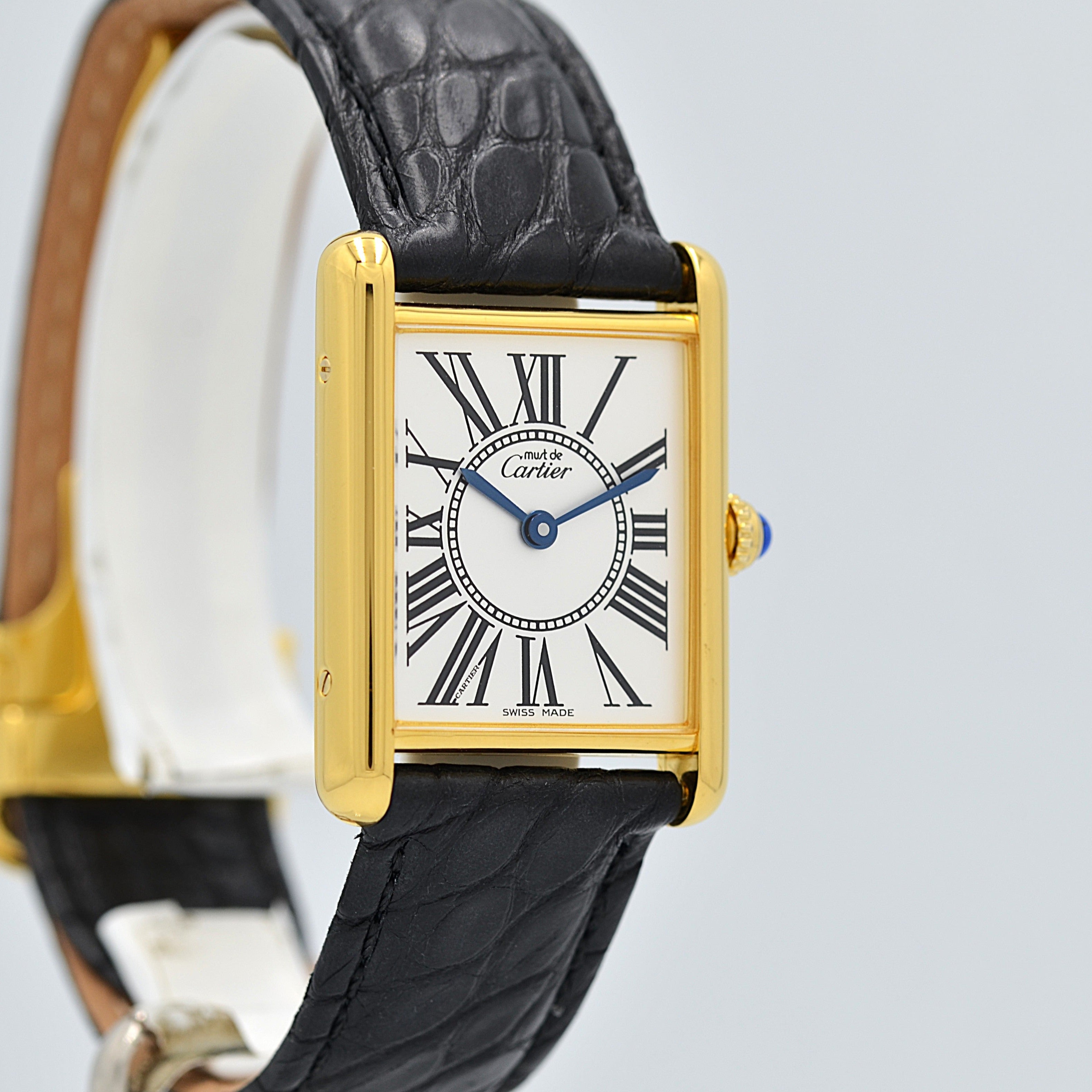 【Cartier】カルティエ マストタンクLM オパラン 付属品完備 カルティエコンプリートサービス済み