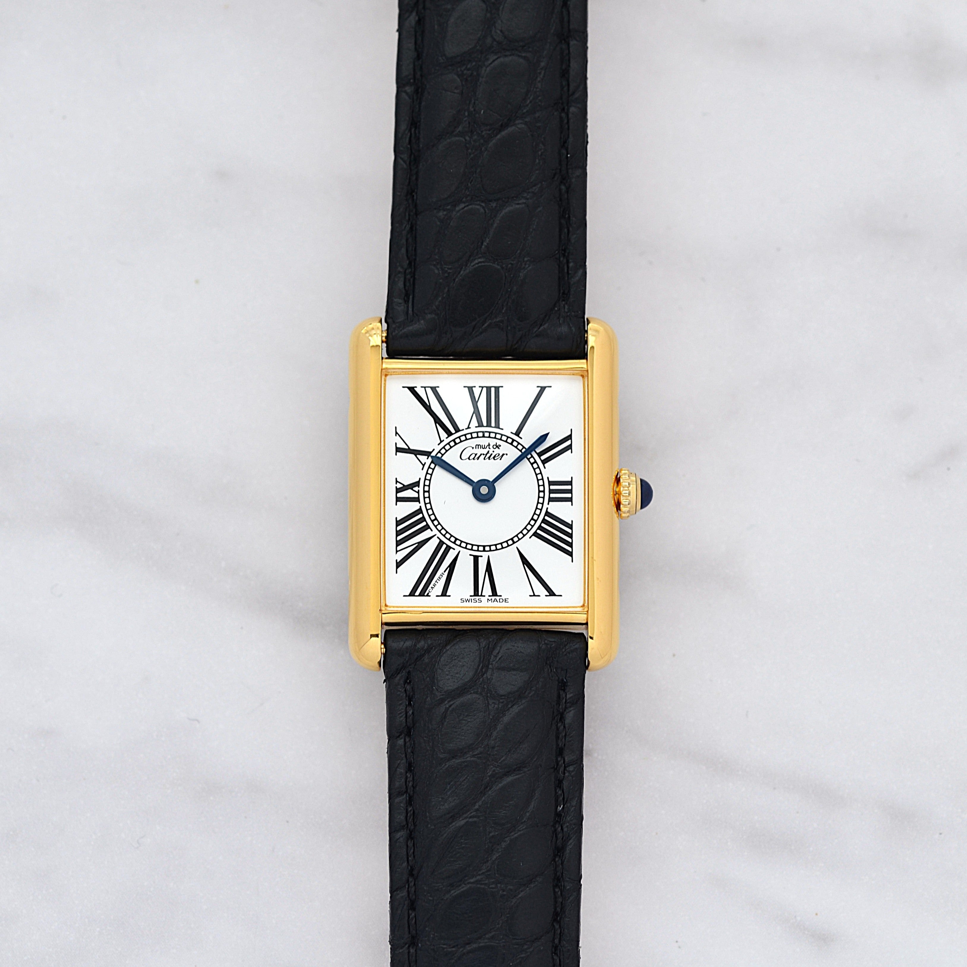 【Cartier】カルティエ マストタンクLM オパラン 付属品完備 カルティエコンプリートサービス済み