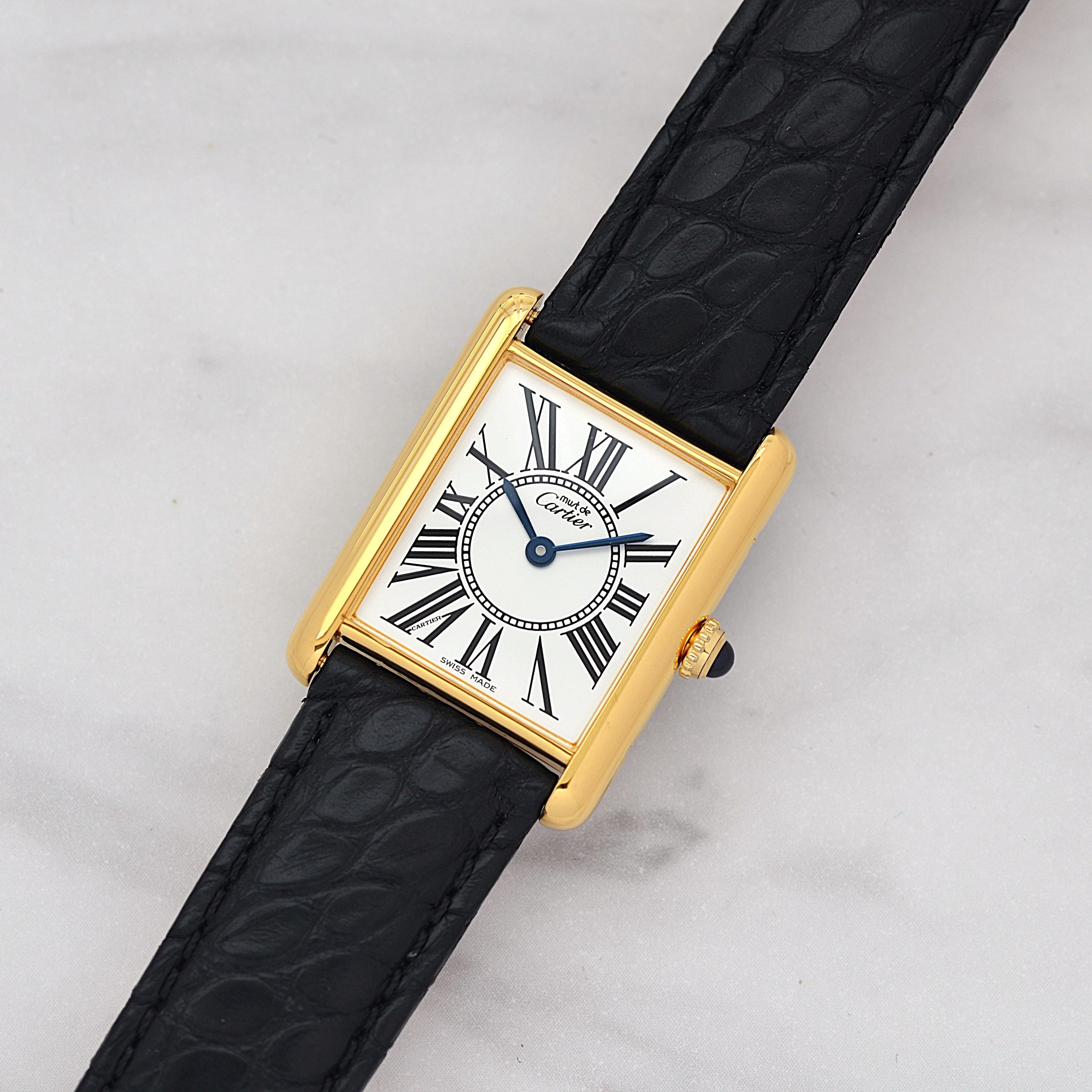 【Cartier】カルティエ マストタンクLM オパラン 付属品完備 カルティエコンプリートサービス済み