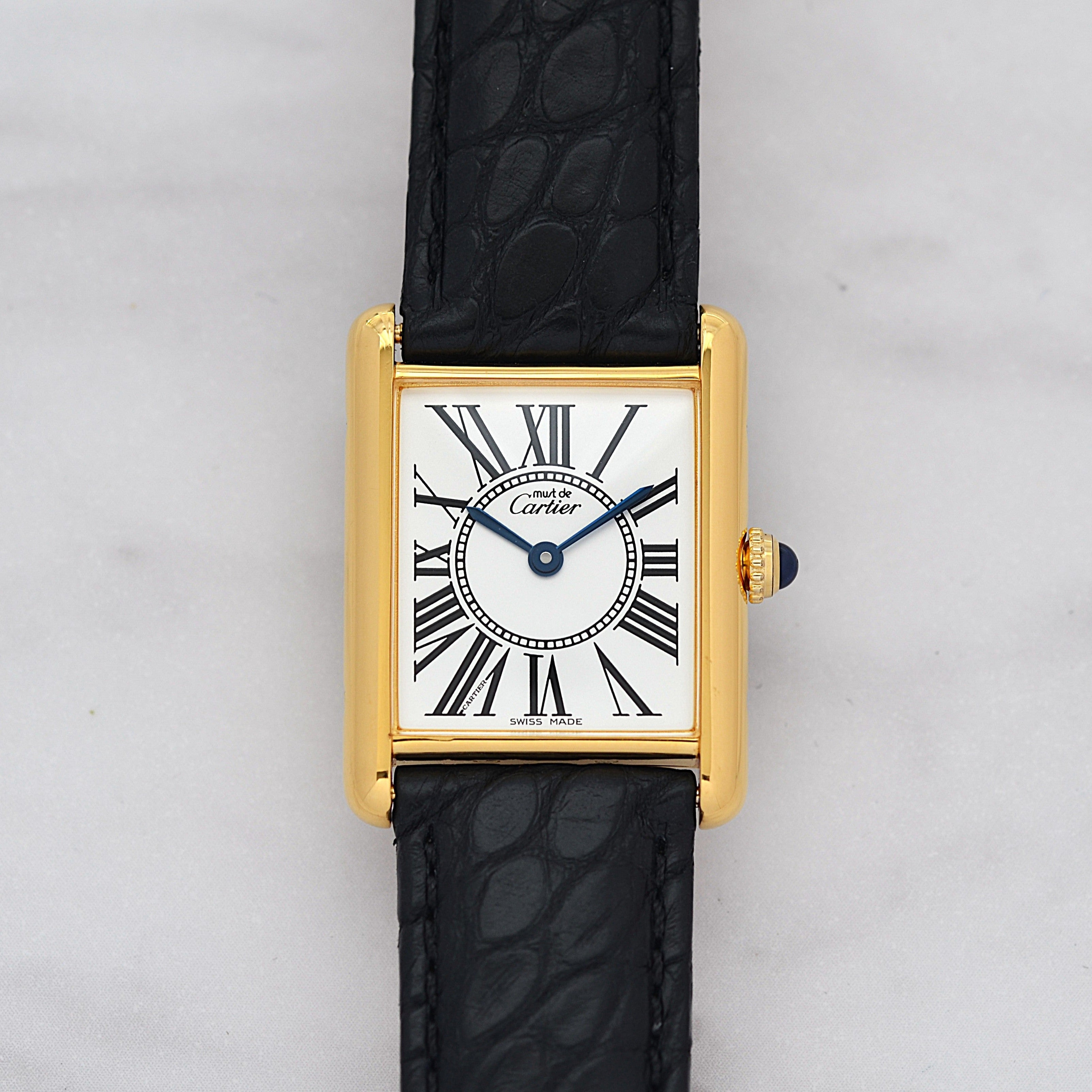 【Cartier】カルティエ マストタンクLM オパラン 付属品完備 カルティエコンプリートサービス済み