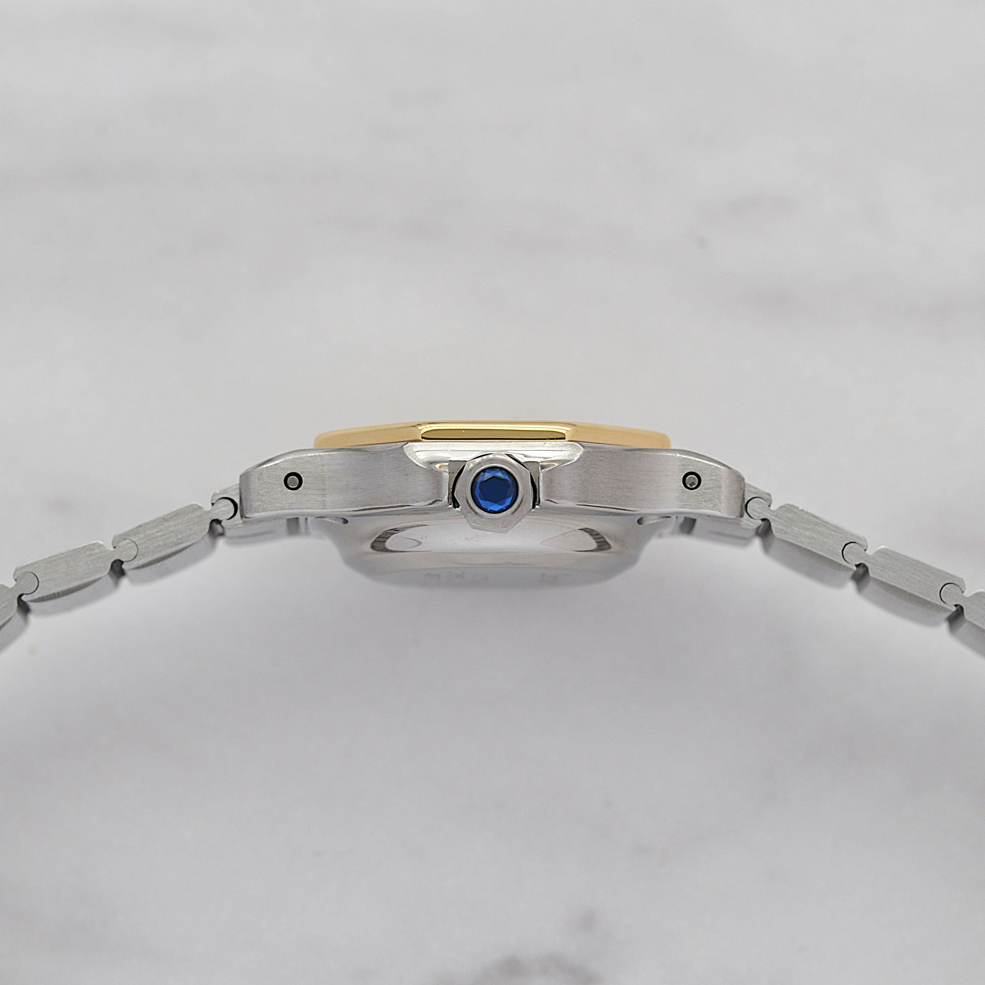 【Cartier】カルティエ サントスオクタゴンSM 18KYG×SS 永久保証書付き カルティエコンプリートサービス済み