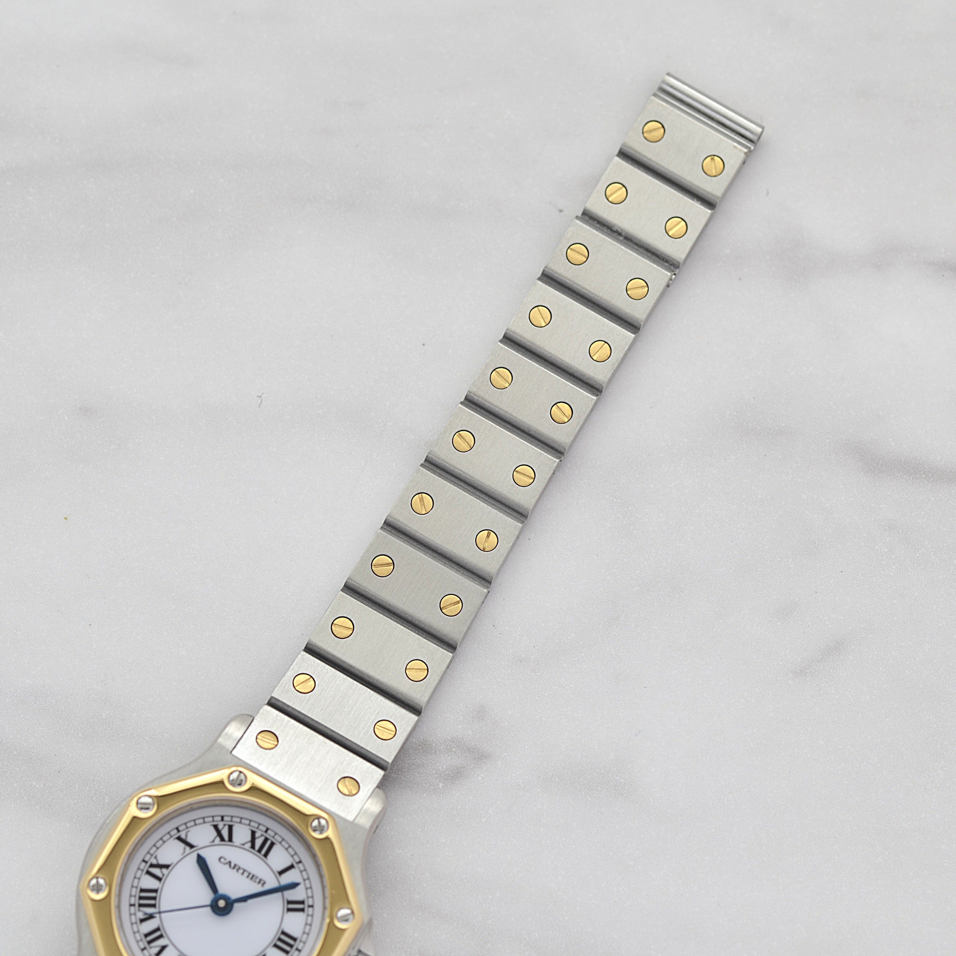 【Cartier】カルティエ サントスオクタゴンSM 18KYG×SS 永久保証書付き カルティエコンプリートサービス済み