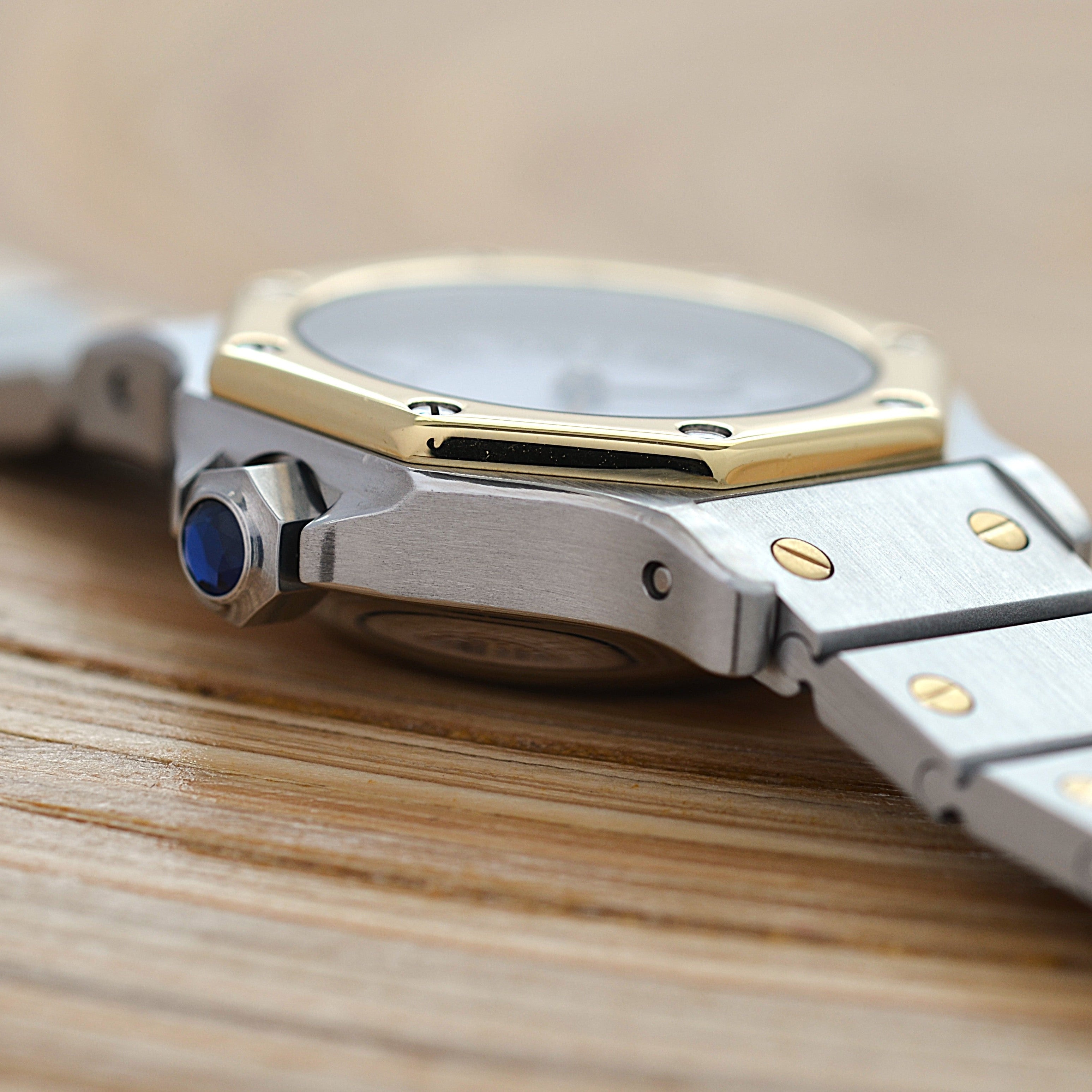 【Cartier】カルティエ サントスオクタゴンSM 18KYG×SS 永久保証書付き カルティエコンプリートサービス済み