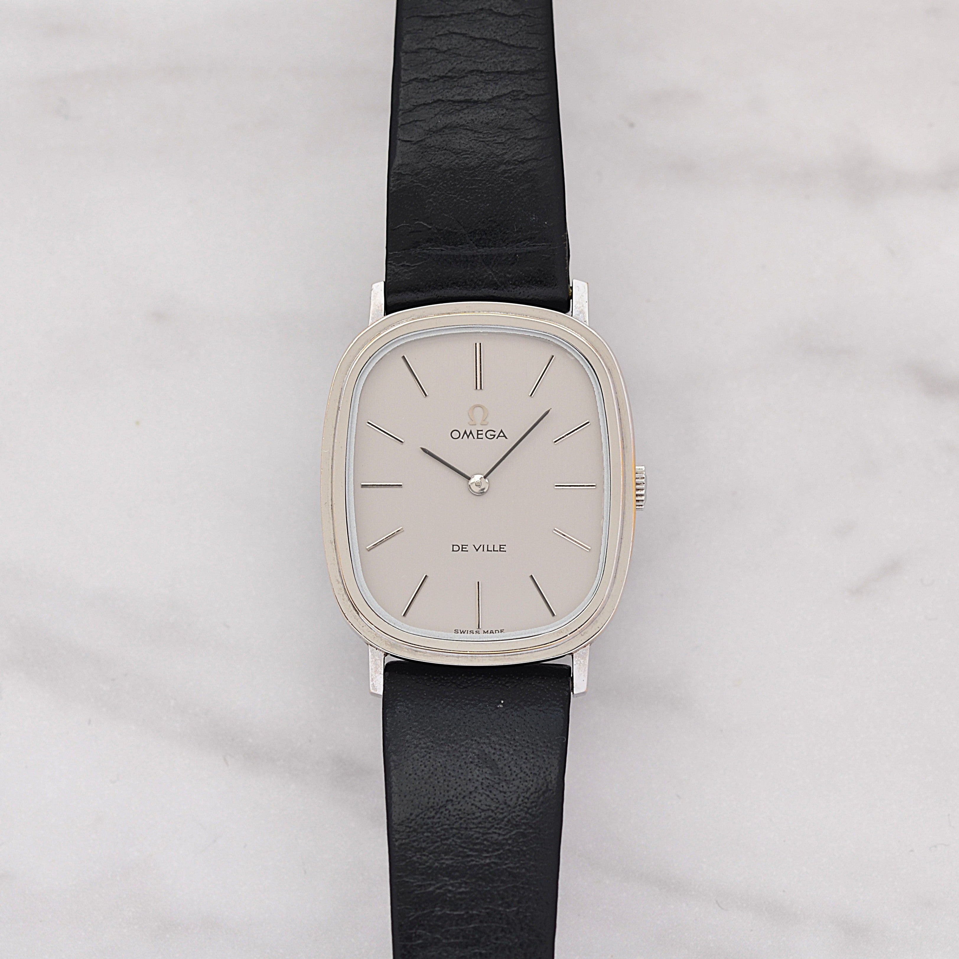 【OMEGA】オメガ デヴィル WGP オーバルケース Silver デッドストック 純正尾錠付き