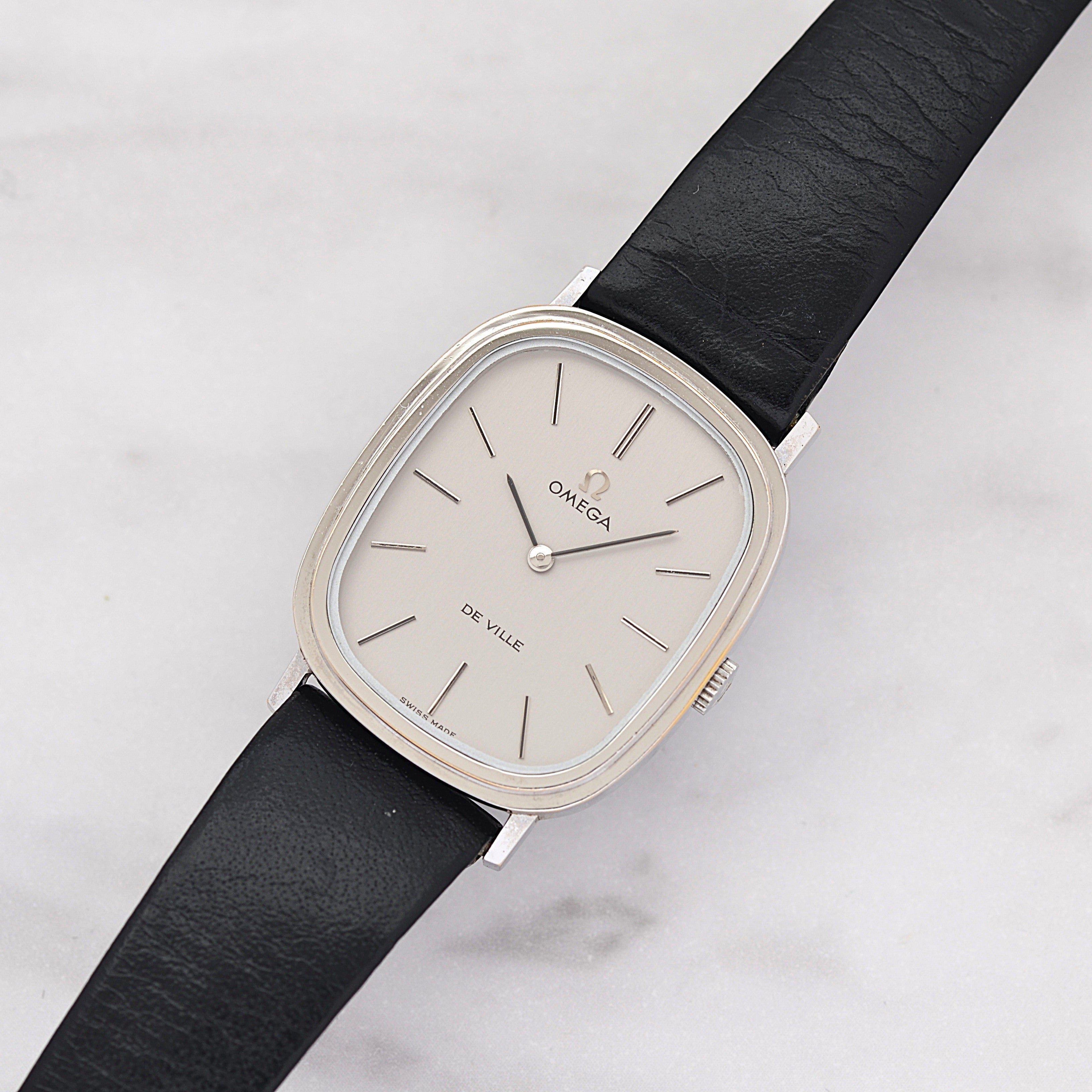 【OMEGA】オメガ デヴィル WGP オーバルケース Silver デッドストック 純正尾錠付き