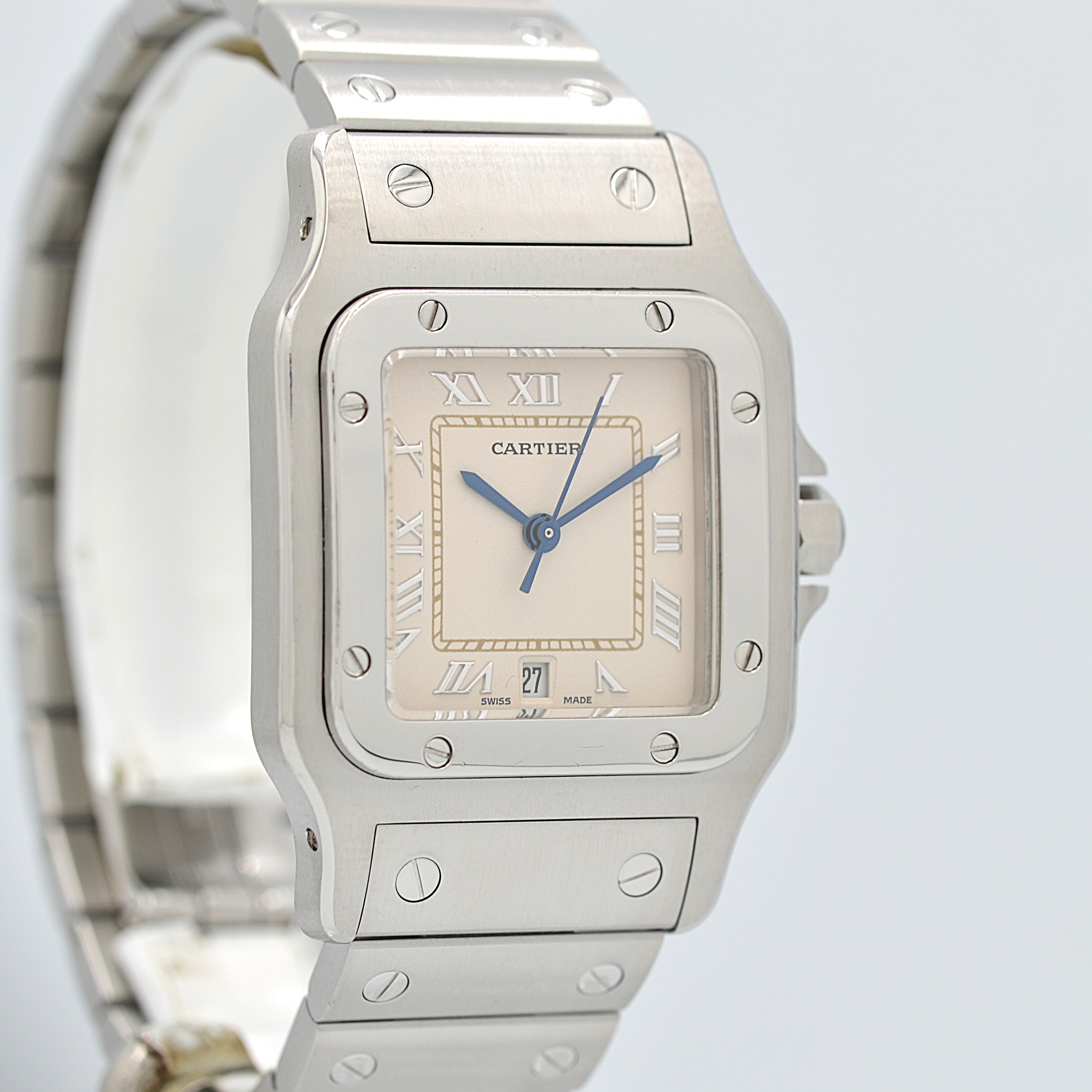 【Cartier】カルティエ サントスガルベLM アップライトローマ カルティエコンプリートサービス済み