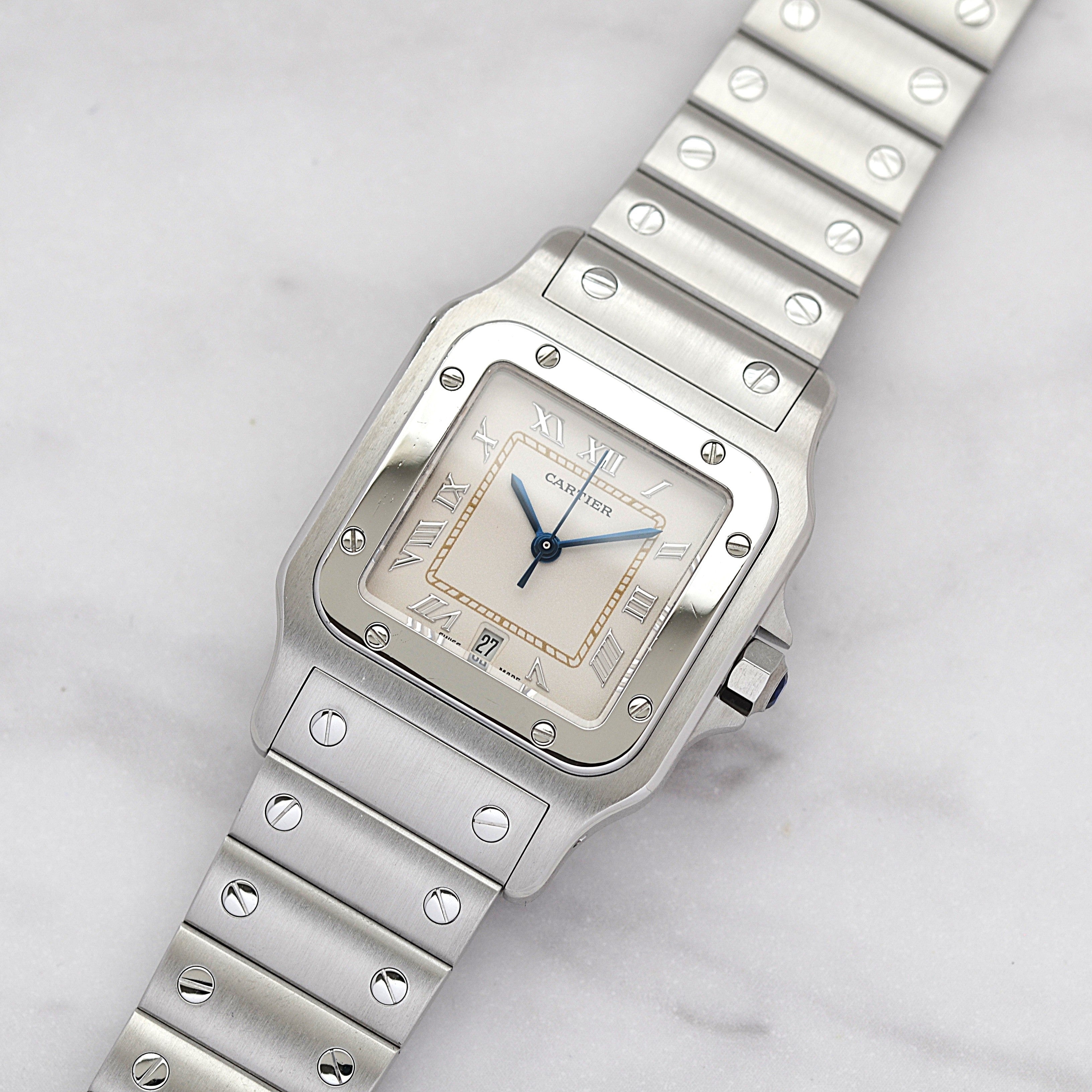 【Cartier】カルティエ サントスガルベLM アップライトローマ カルティエコンプリートサービス済み