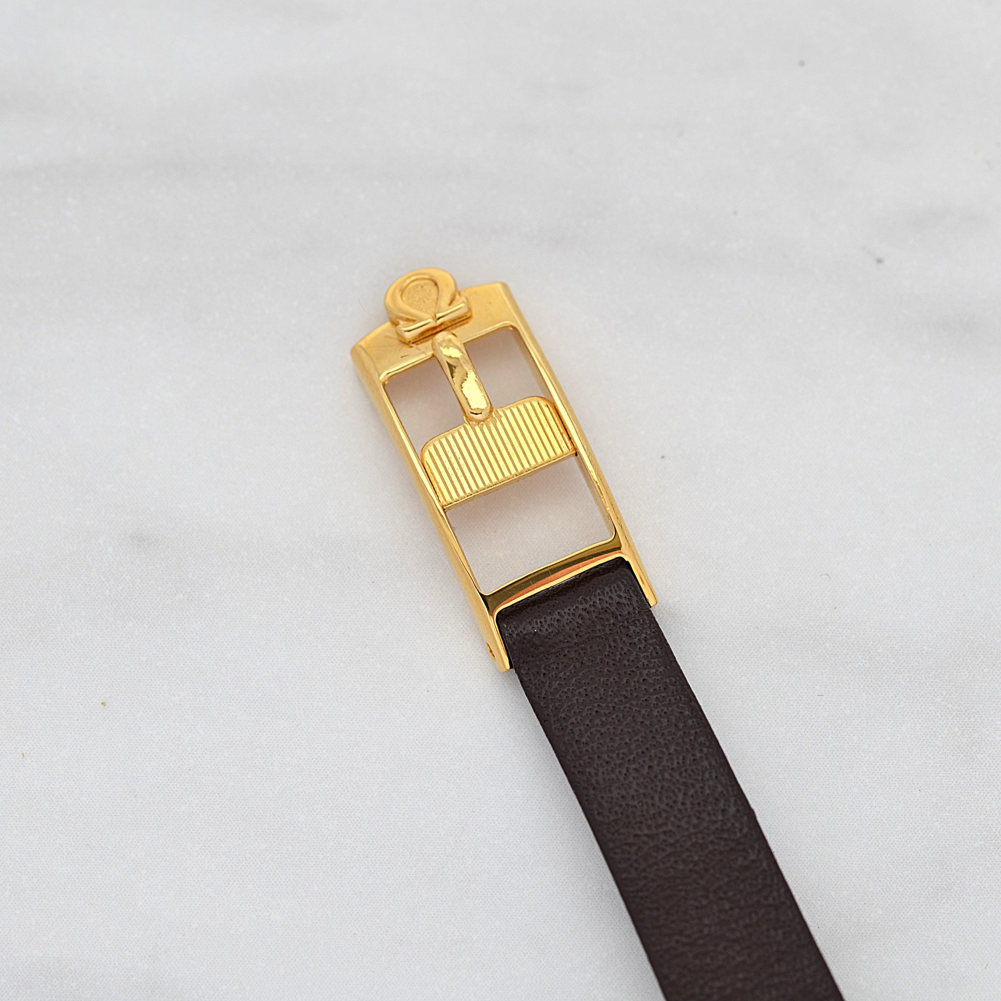 [Omega] 歐米茄碟飛系列GP橢圓形錶殼黃金全新庫存表，附原廠錶扣