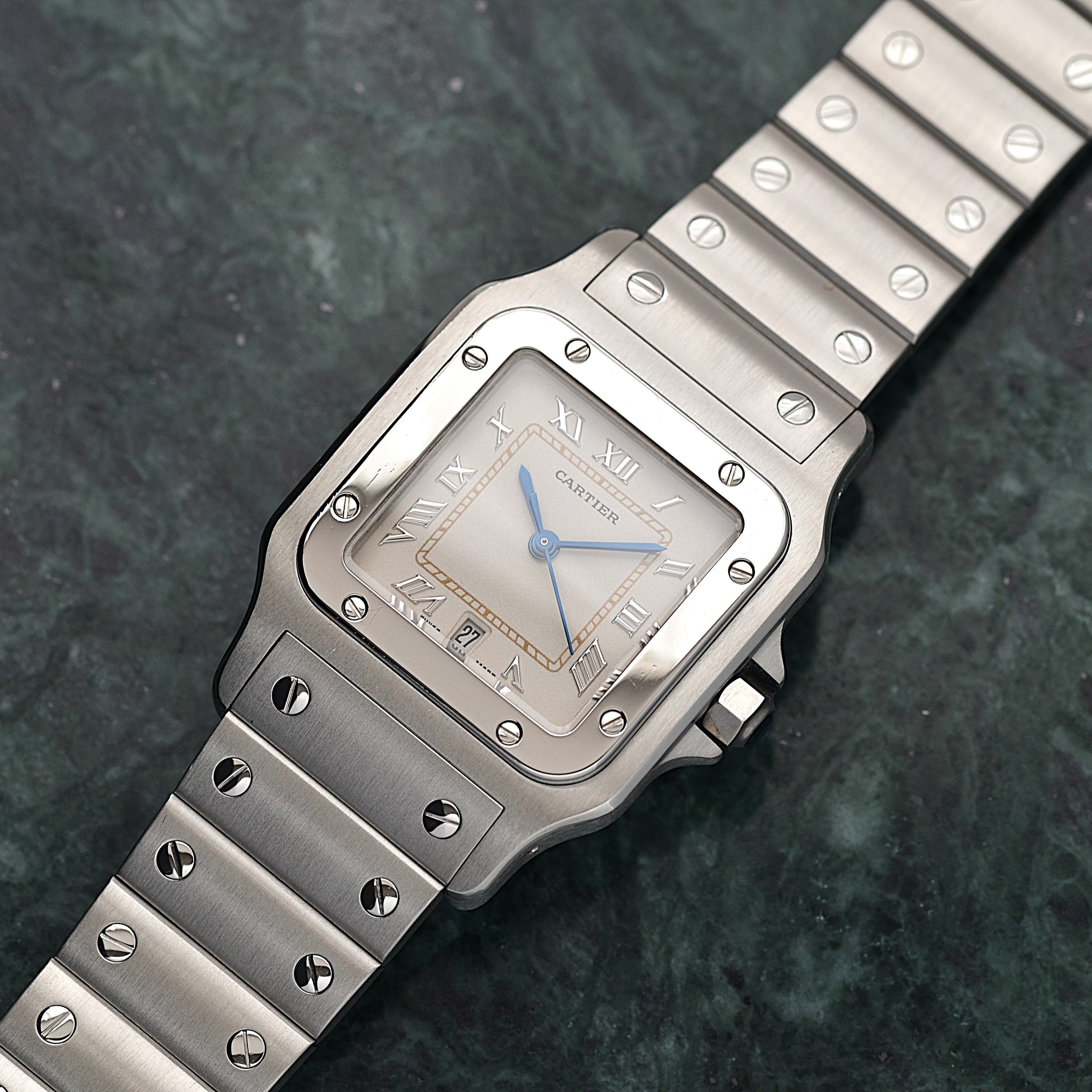 【Cartier】カルティエ サントスガルベLM アップライトローマ カルティエコンプリートサービス済み