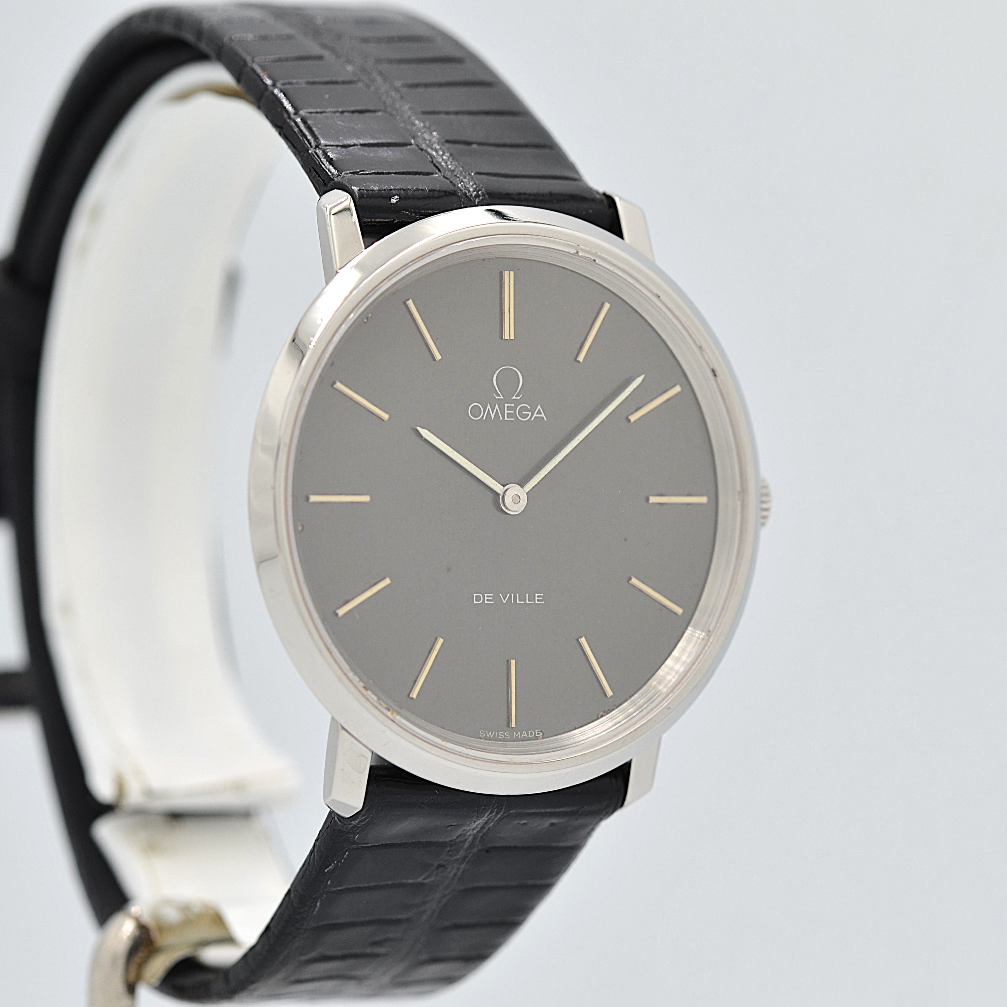 【OMEGA】オメガ デヴィル SS ラウンド Grey 純正尾錠付き