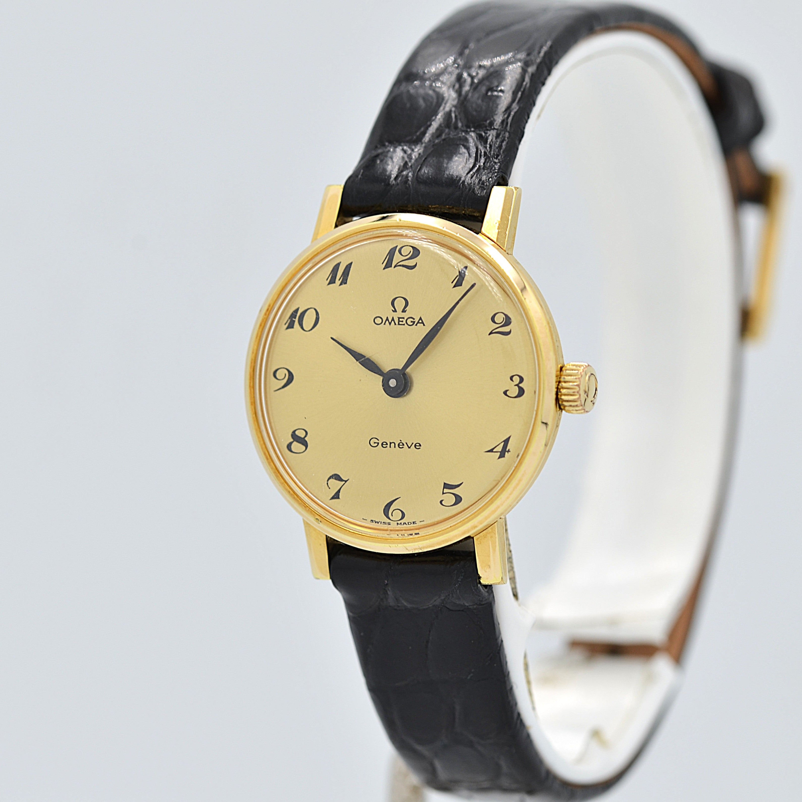 【OMEGA】オメガ ジュネーヴ GP ラウンド Gold Arabic 純正尾錠付き