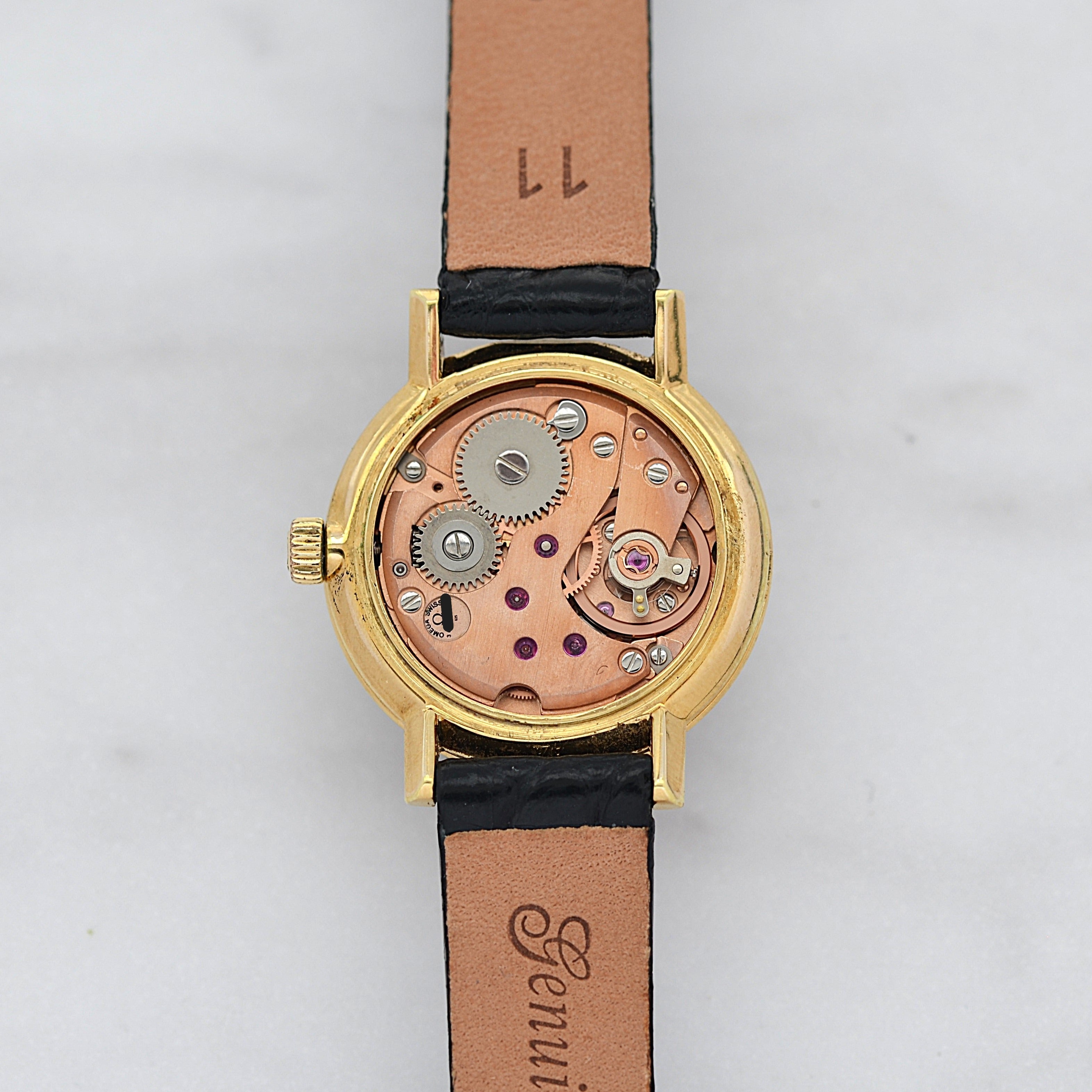 【OMEGA】オメガ ジュネーヴ GP ラウンド Gold Arabic 純正尾錠付き