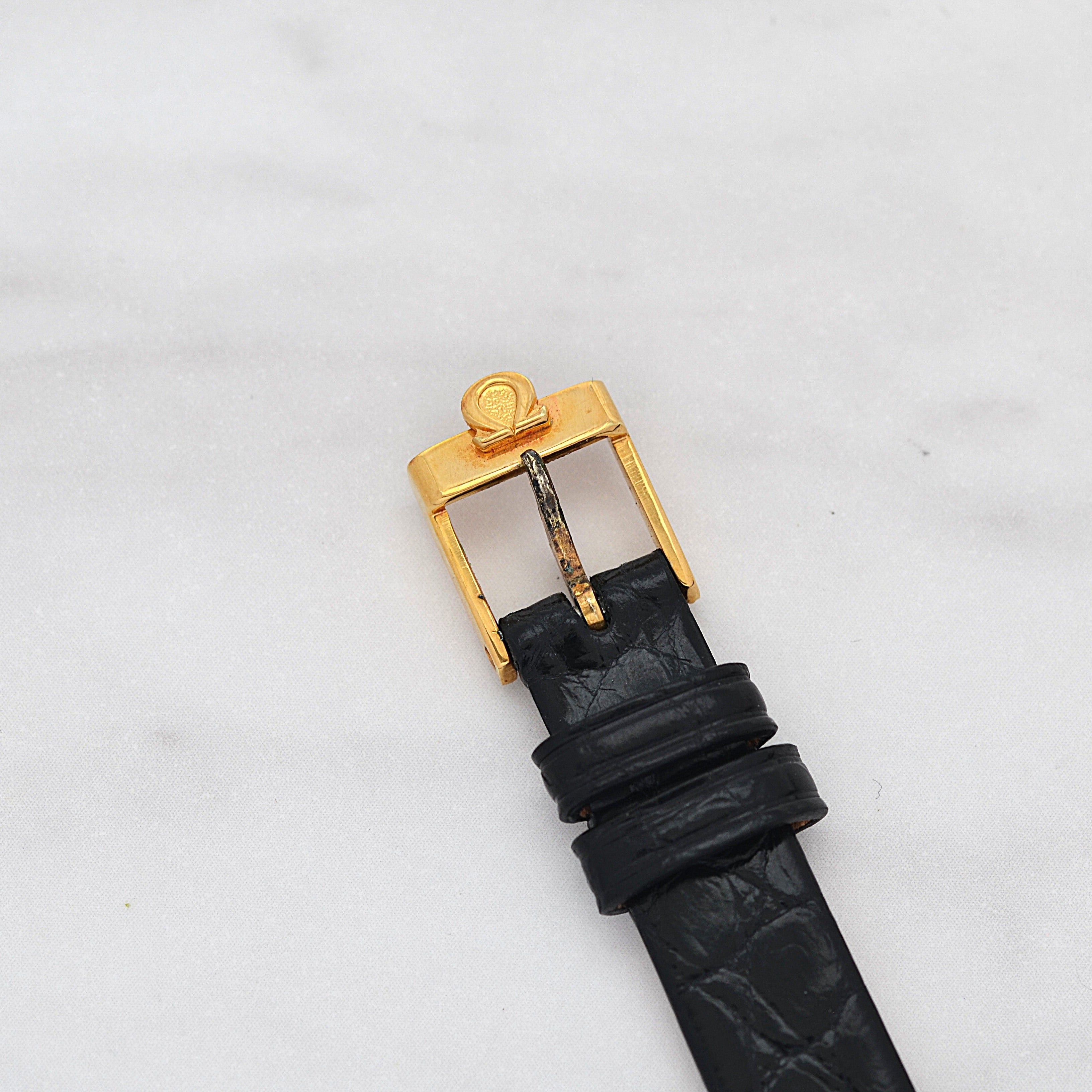 【OMEGA】オメガ ジュネーヴ GP ラウンド Gold Arabic 純正尾錠付き