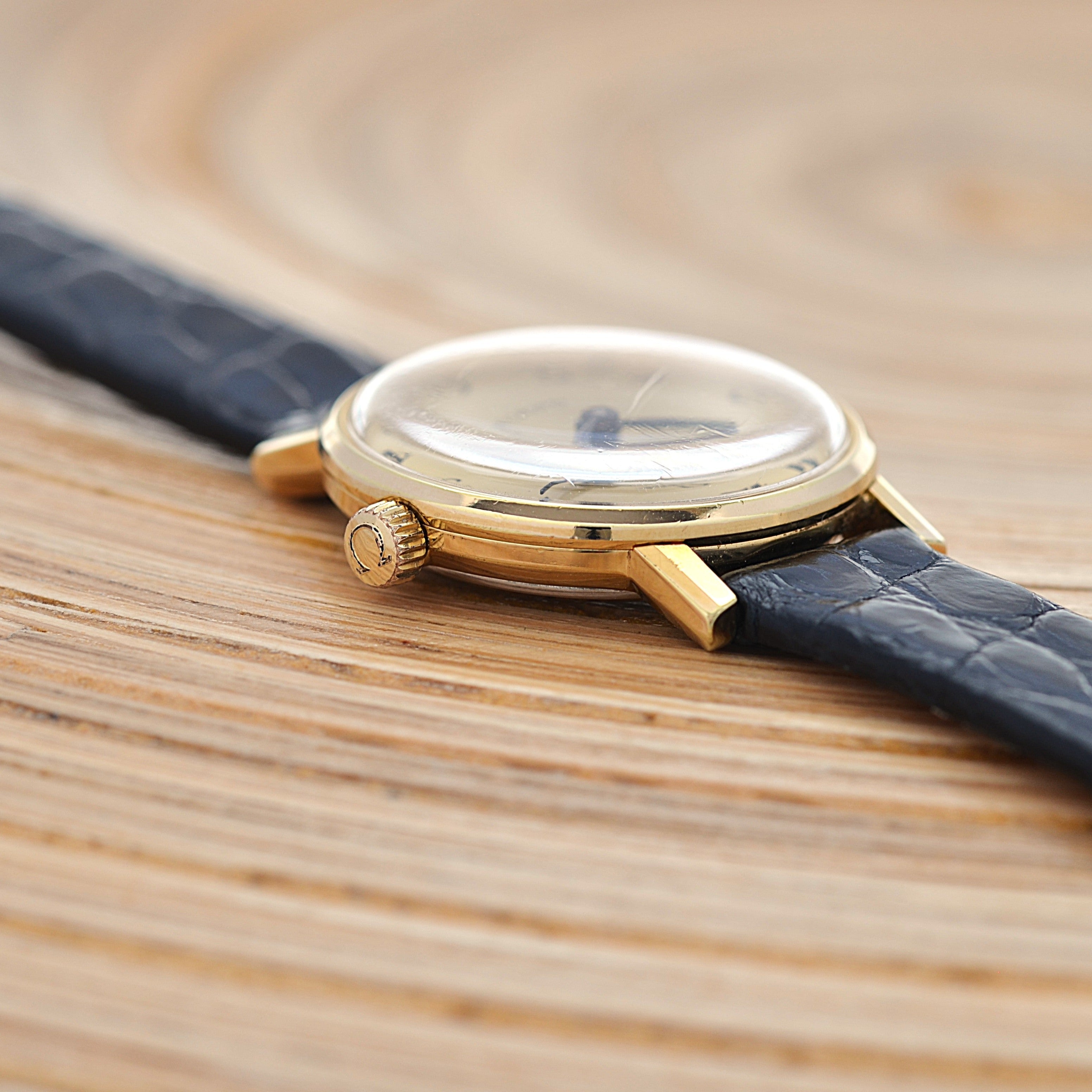 【OMEGA】オメガ ジュネーヴ GP ラウンド Gold Arabic 純正尾錠付き