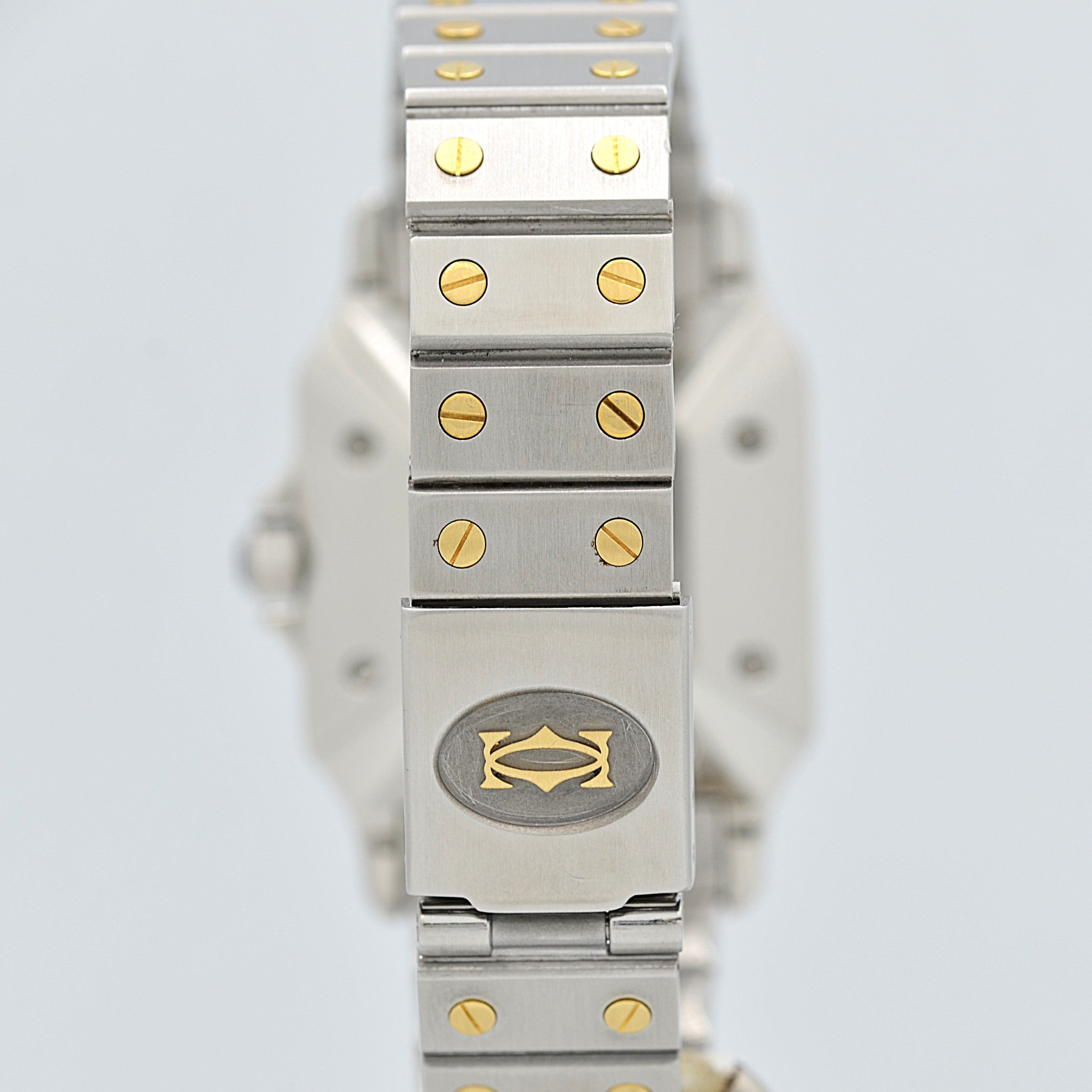 【Cartier】カルティエ サントスカレLM 18KYG×SS カルティエコンプリートサービス済み