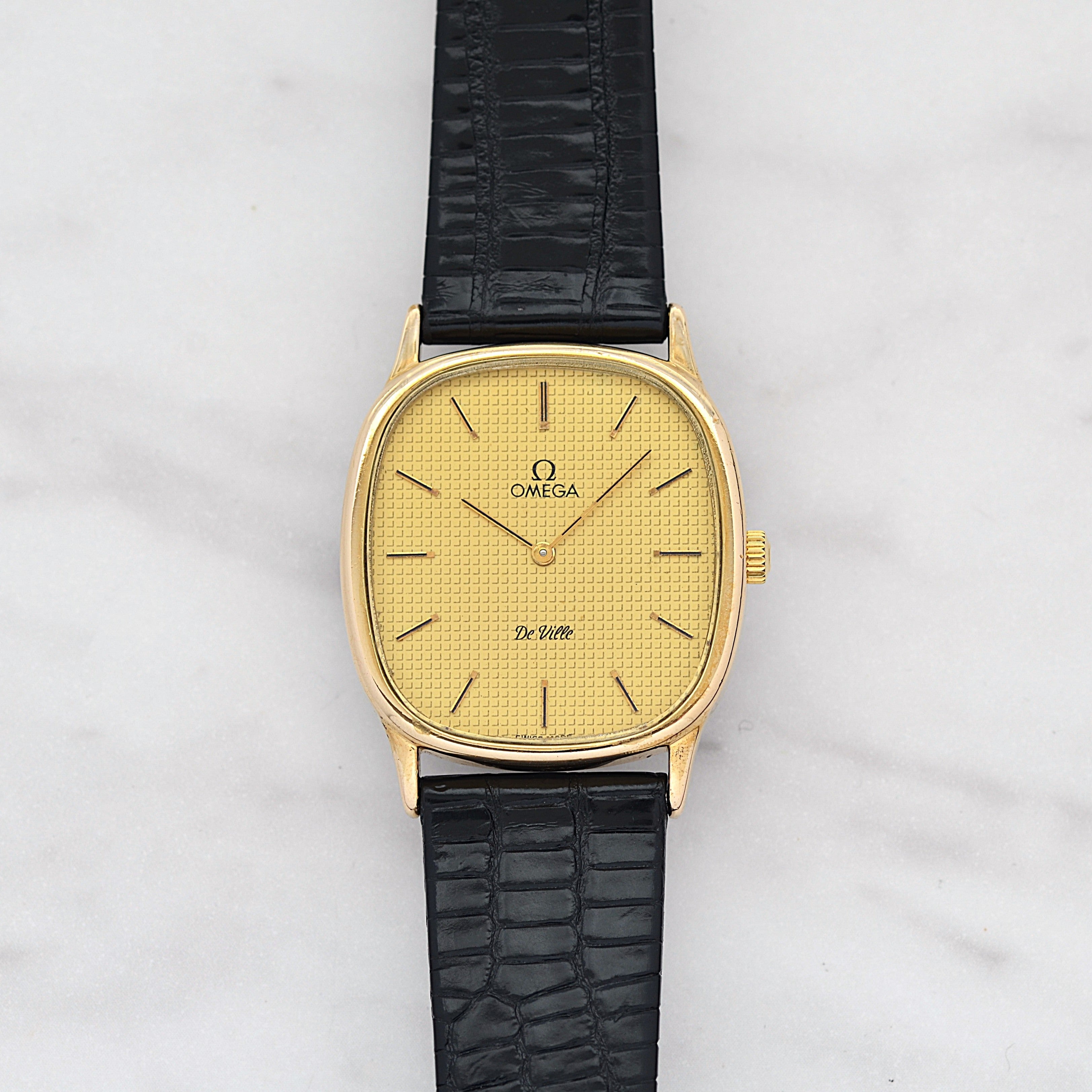 【OMEGA】オメガ デヴィル GP オーバルケース GOLD クルドパリ 純正尾錠付き