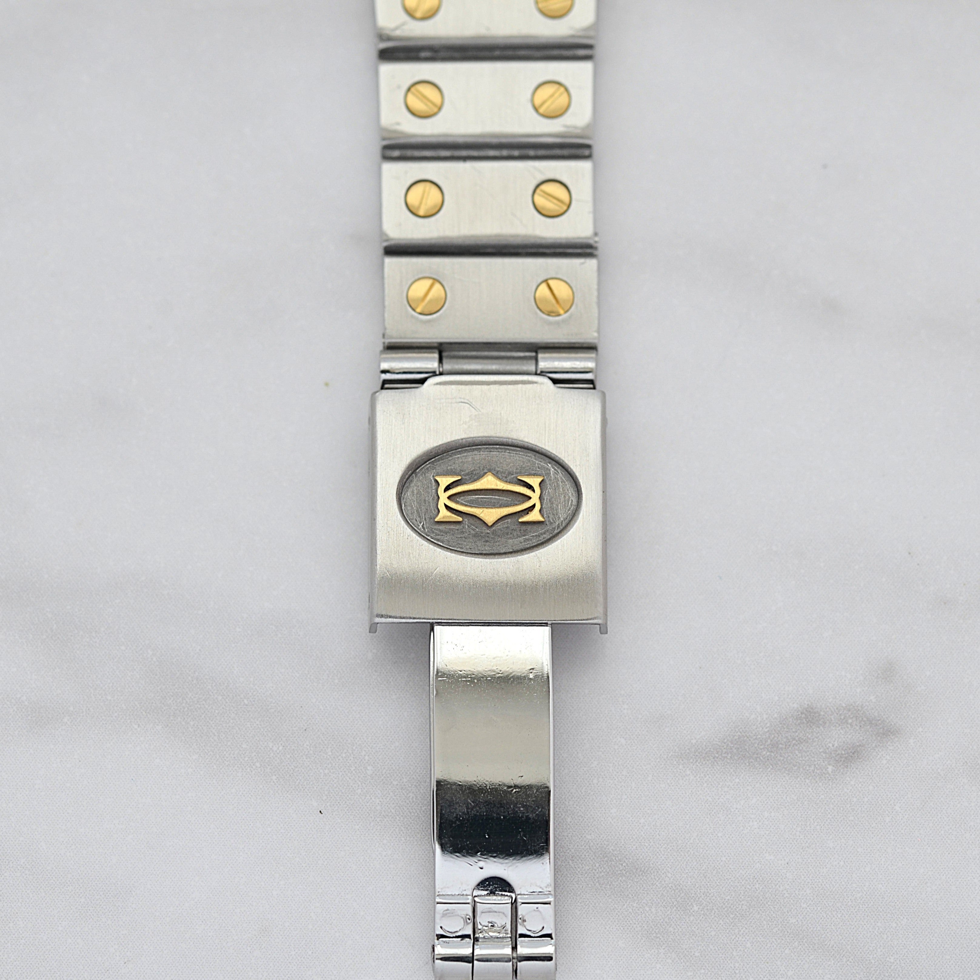 【Cartier】カルティエ サントスカレLM 18KYG×SS カルティエコンプリートサービス済み