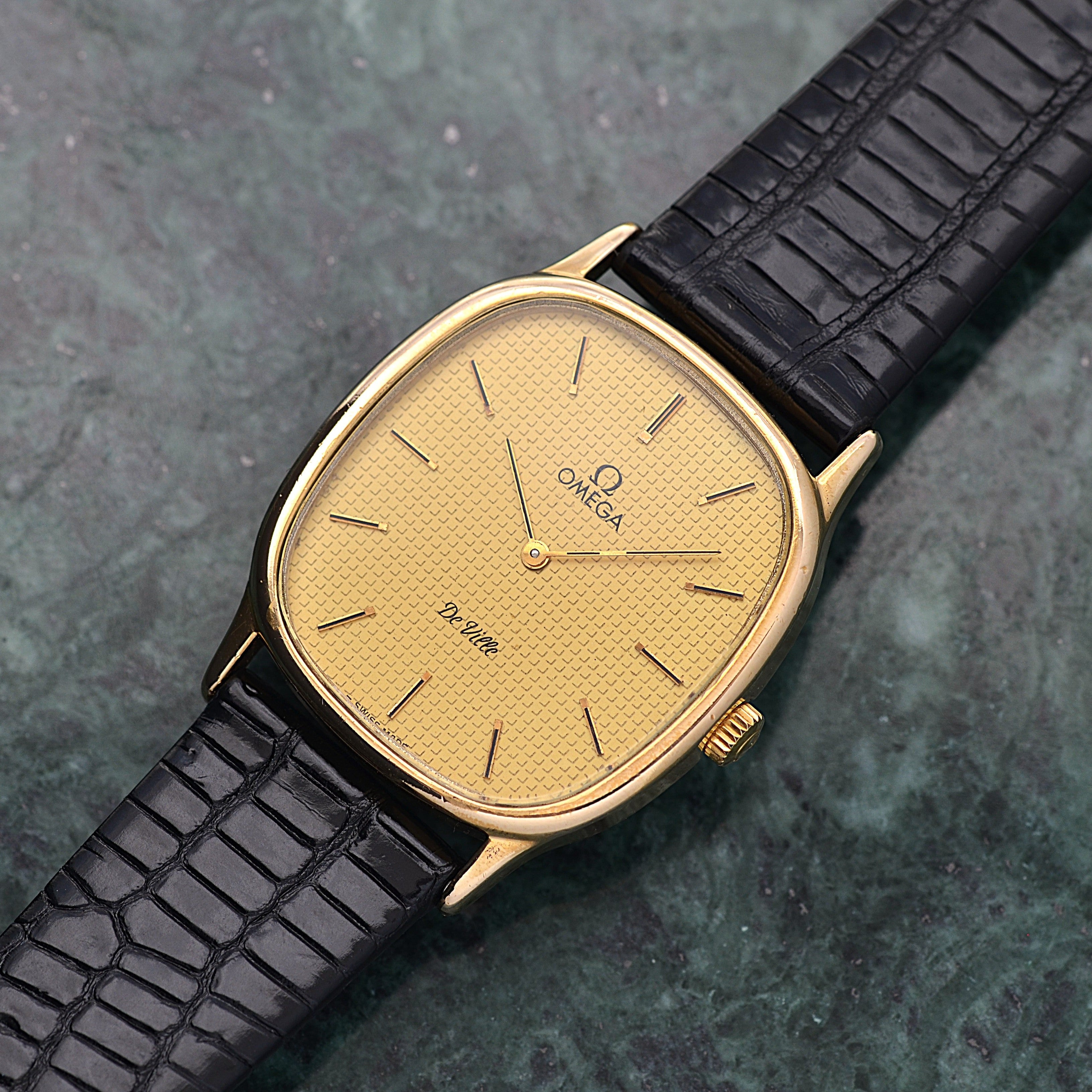 【OMEGA】オメガ デヴィル GP オーバルケース GOLD クルドパリ 純正尾錠付き