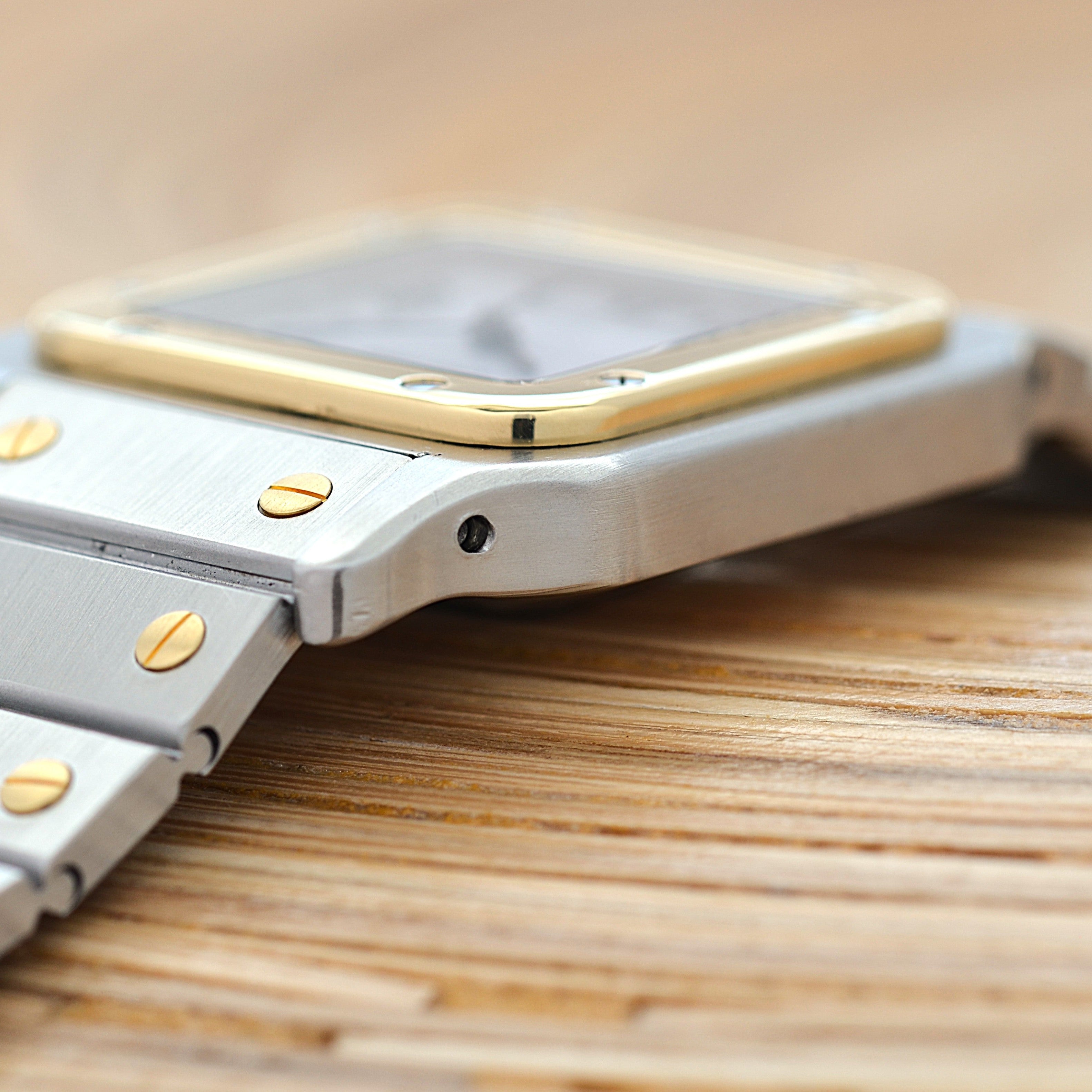 【Cartier】カルティエ サントスカレLM 18KYG×SS カルティエコンプリートサービス済み