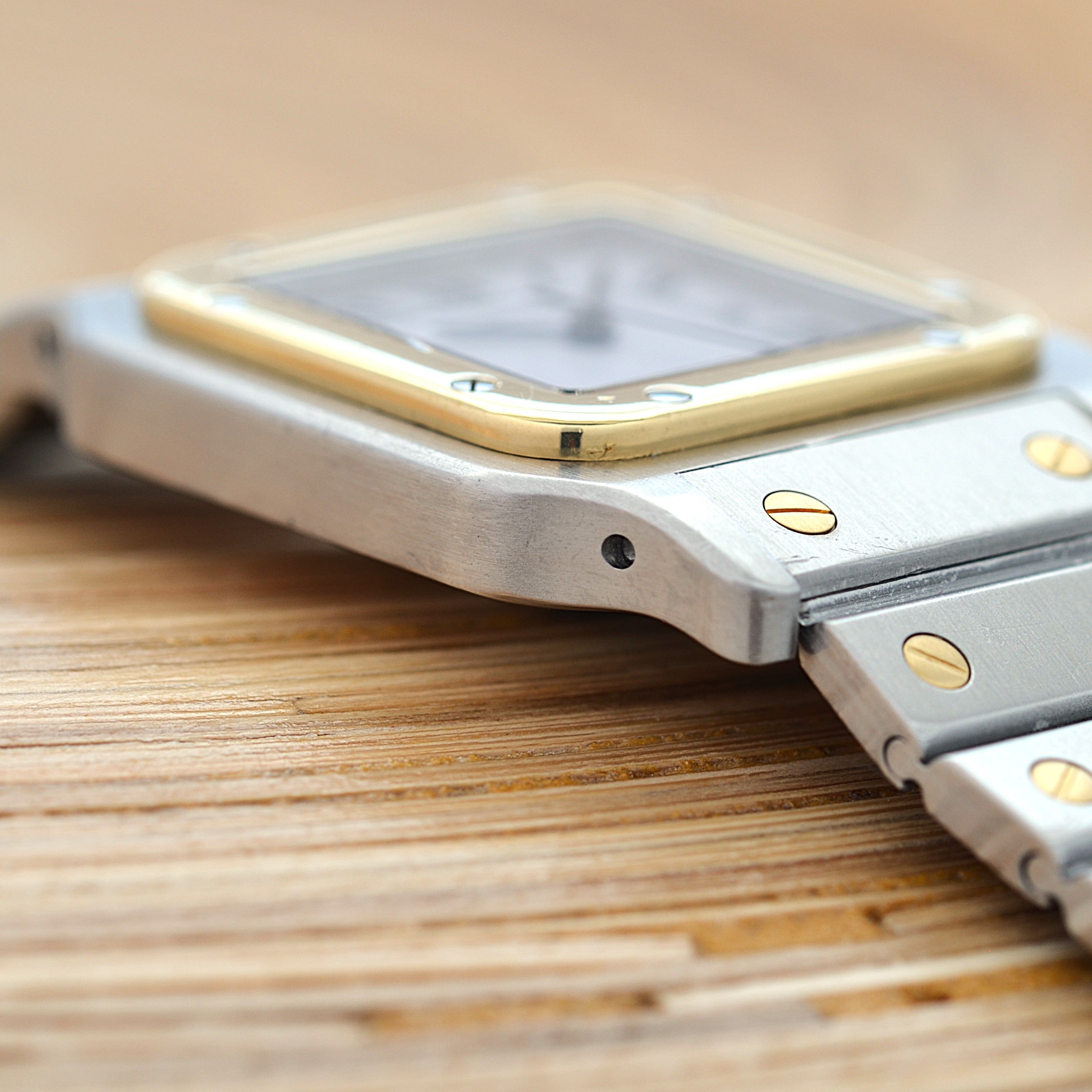 【Cartier】カルティエ サントスカレLM 18KYG×SS カルティエコンプリートサービス済み