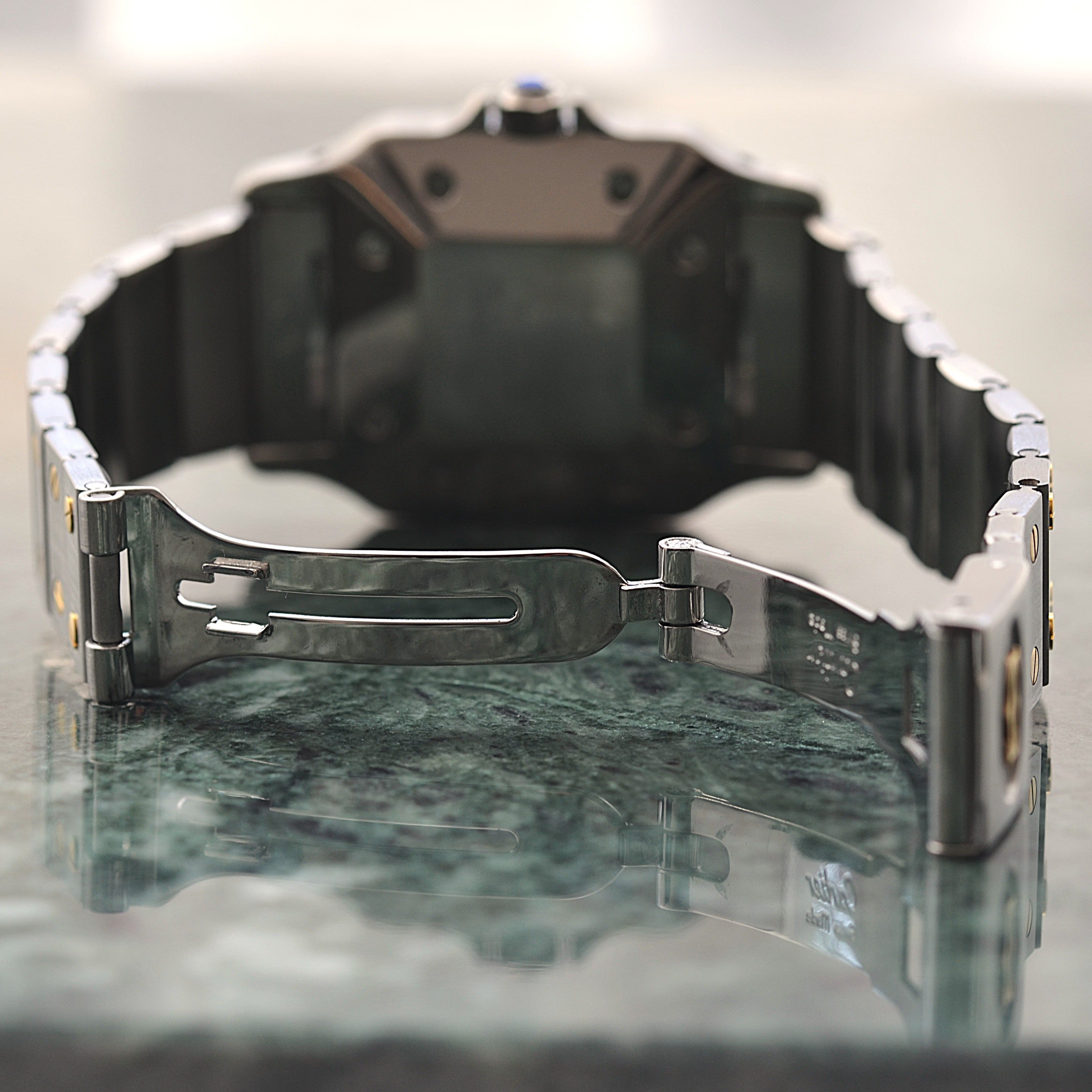 【Cartier】カルティエ サントスカレLM 18KYG×SS カルティエコンプリートサービス済み