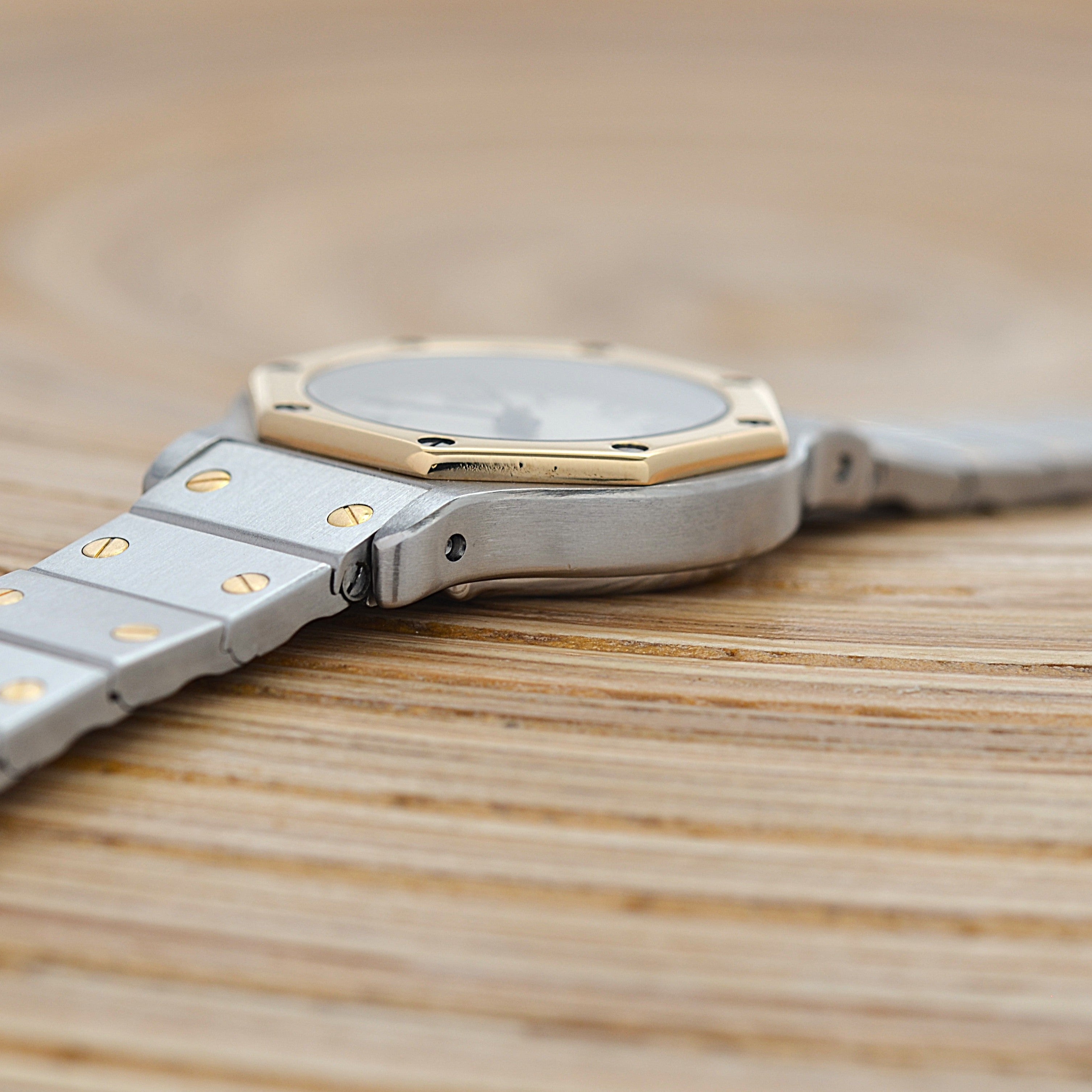 【Cartier】カルティエ サントスオクタゴンSM 18KYG×SS クォーツモデル カルティエコンプリートサービス済み