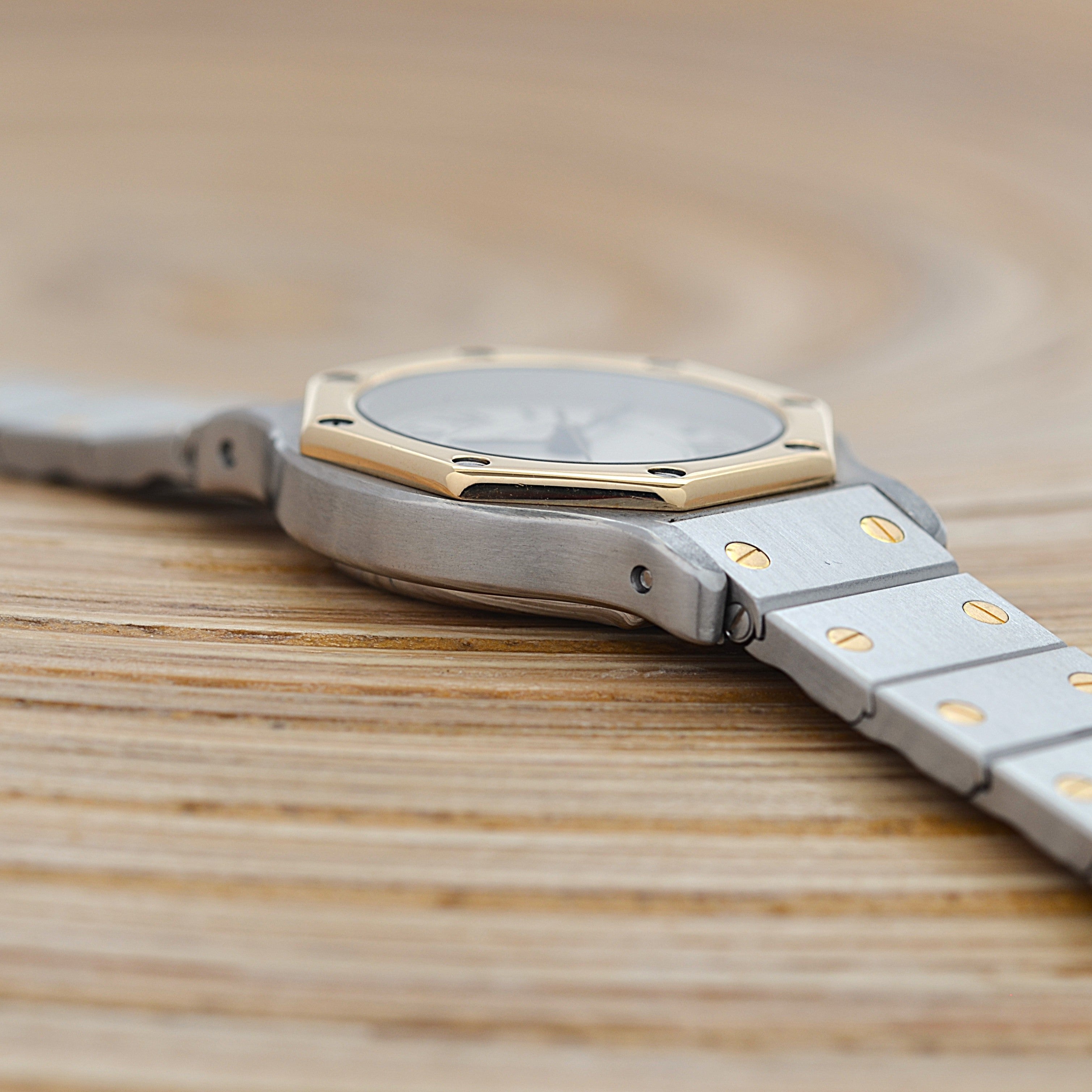 【Cartier】カルティエ サントスオクタゴンSM 18KYG×SS クォーツモデル カルティエコンプリートサービス済み