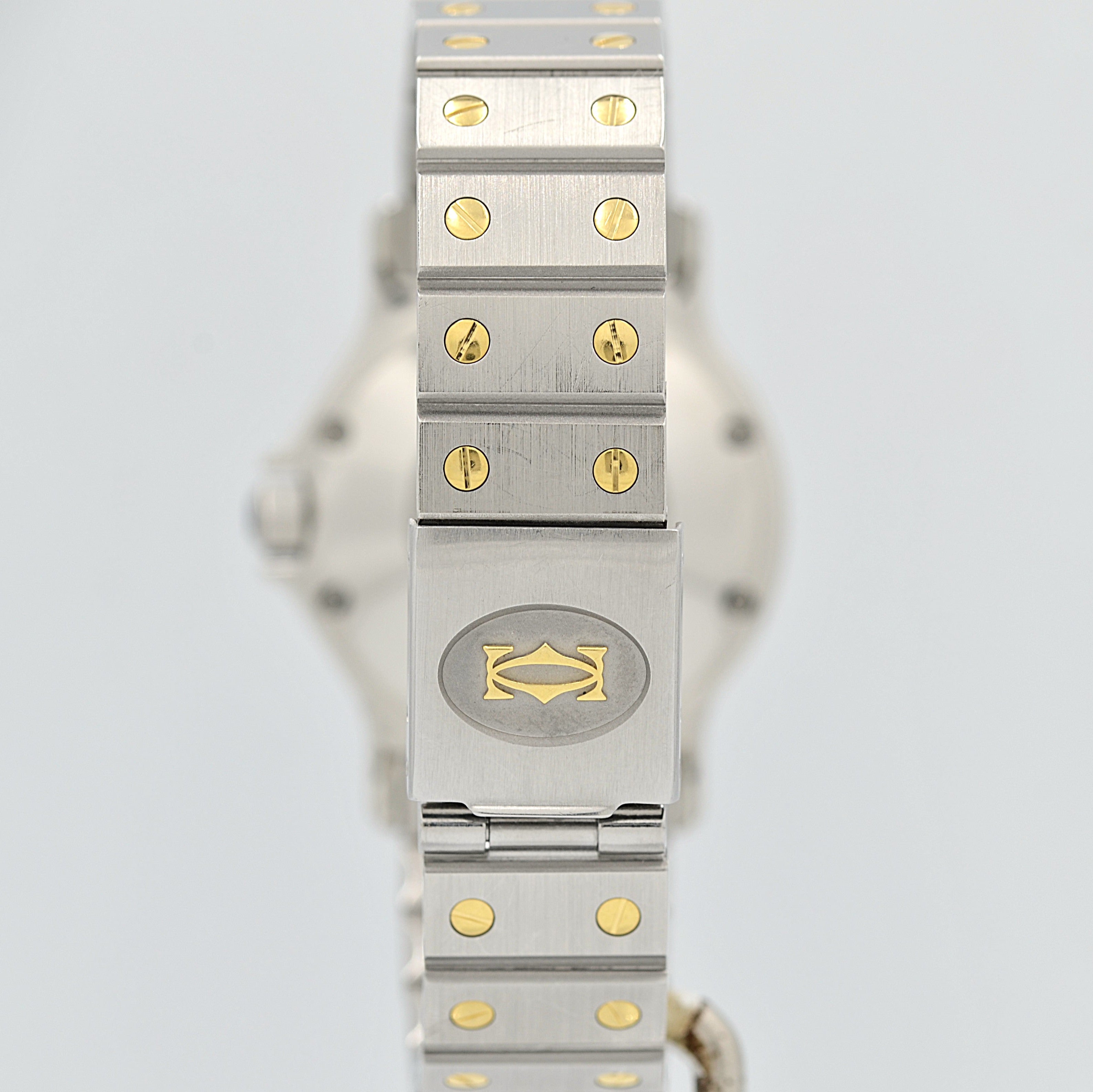 【Cartier】カルティエ サントスオクタゴン LM 18KYG×SS 永久保証書付き カルティエコンプリートサービス済み