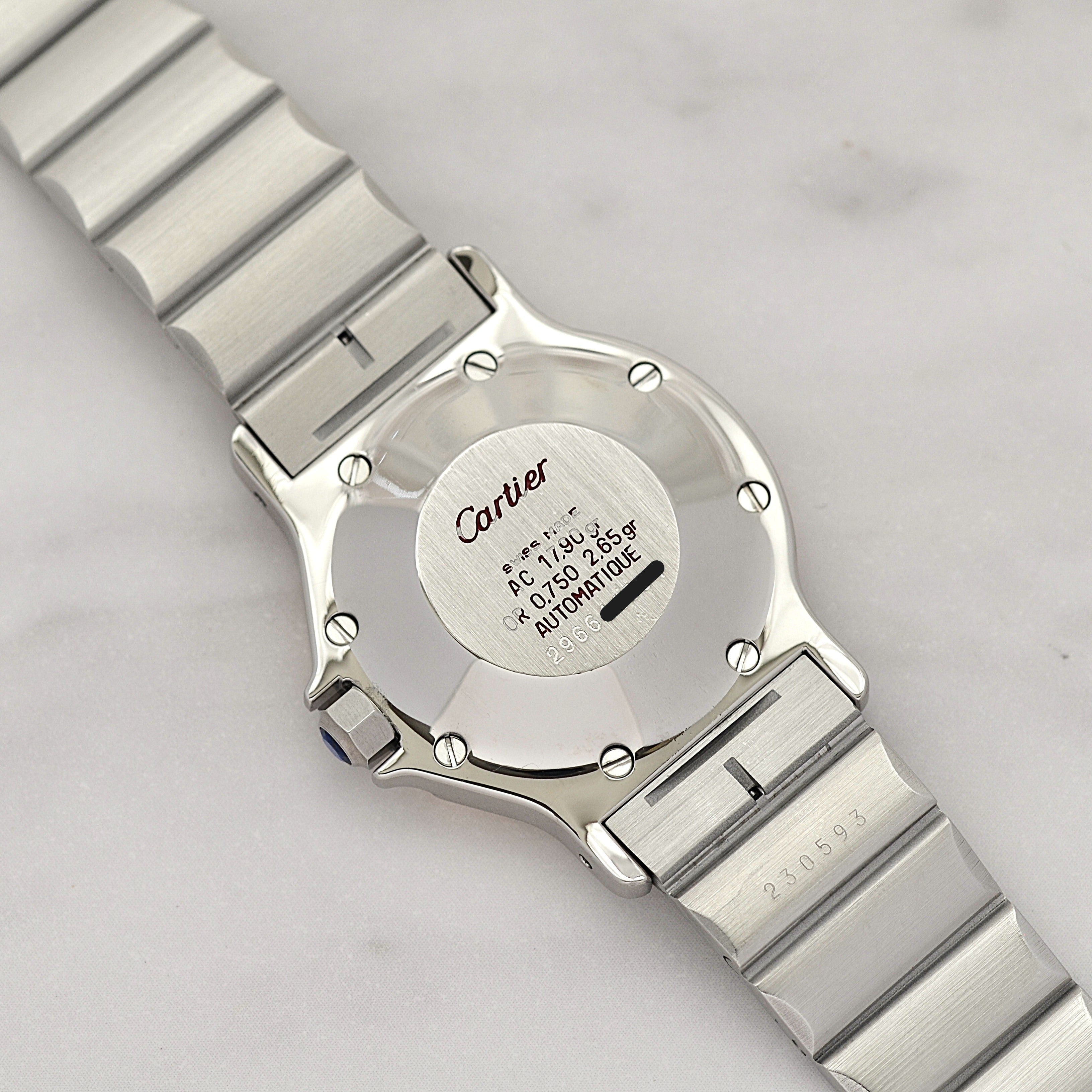 【Cartier】カルティエ サントスオクタゴン LM 18KYG×SS 永久保証書付き カルティエコンプリートサービス済み