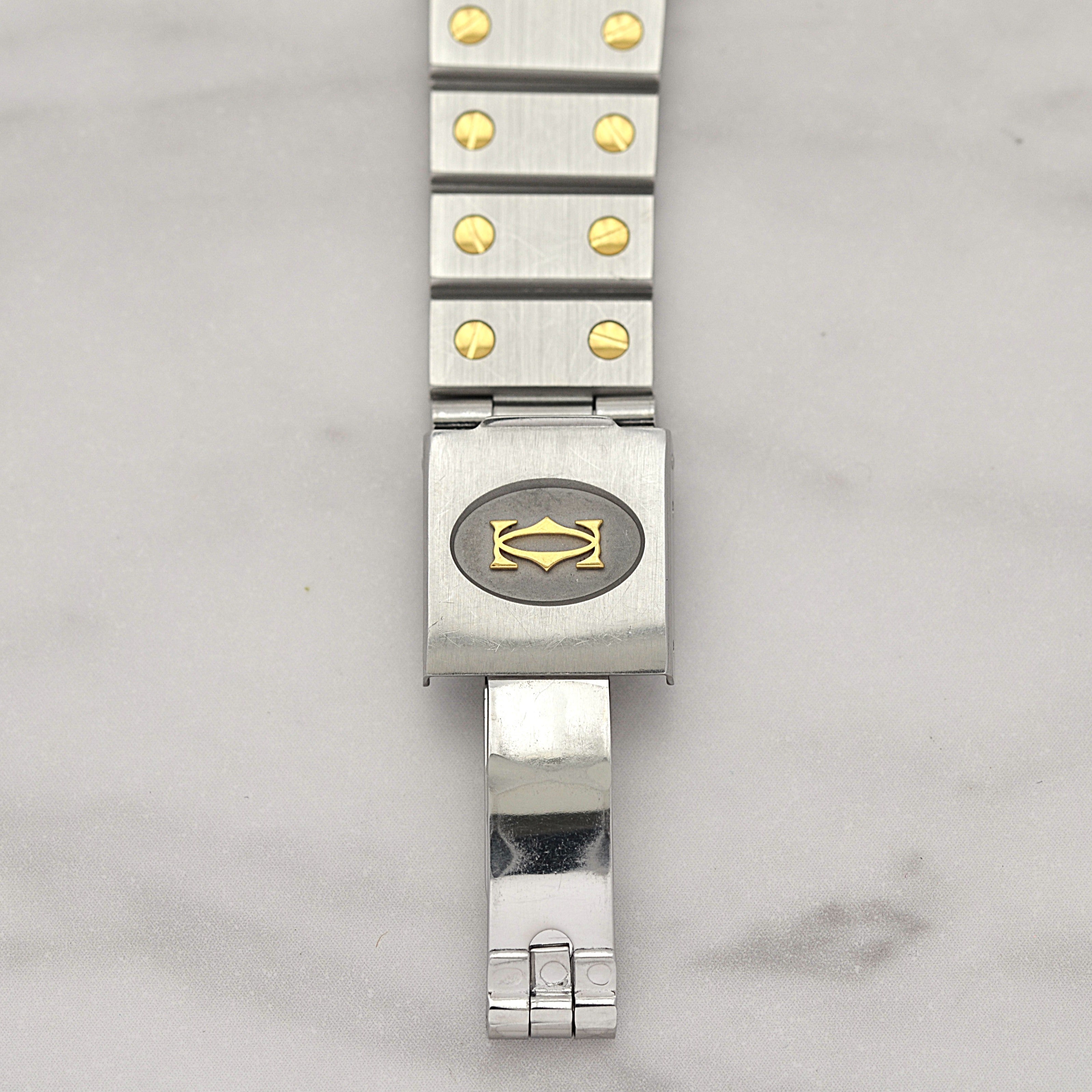 【Cartier】カルティエ サントスオクタゴン LM 18KYG×SS 永久保証書付き カルティエコンプリートサービス済み