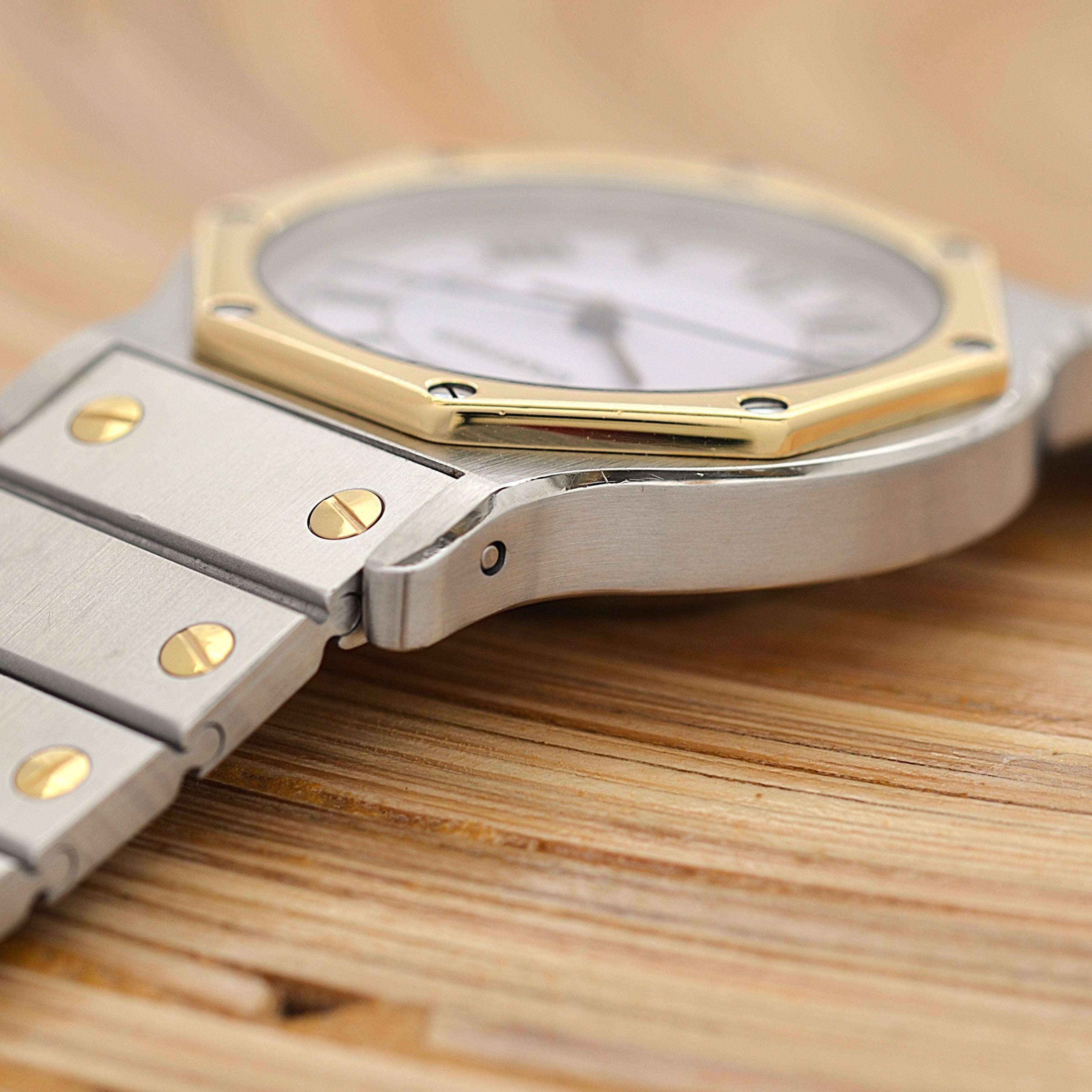 【Cartier】カルティエ サントスオクタゴン LM 18KYG×SS 永久保証書付き カルティエコンプリートサービス済み